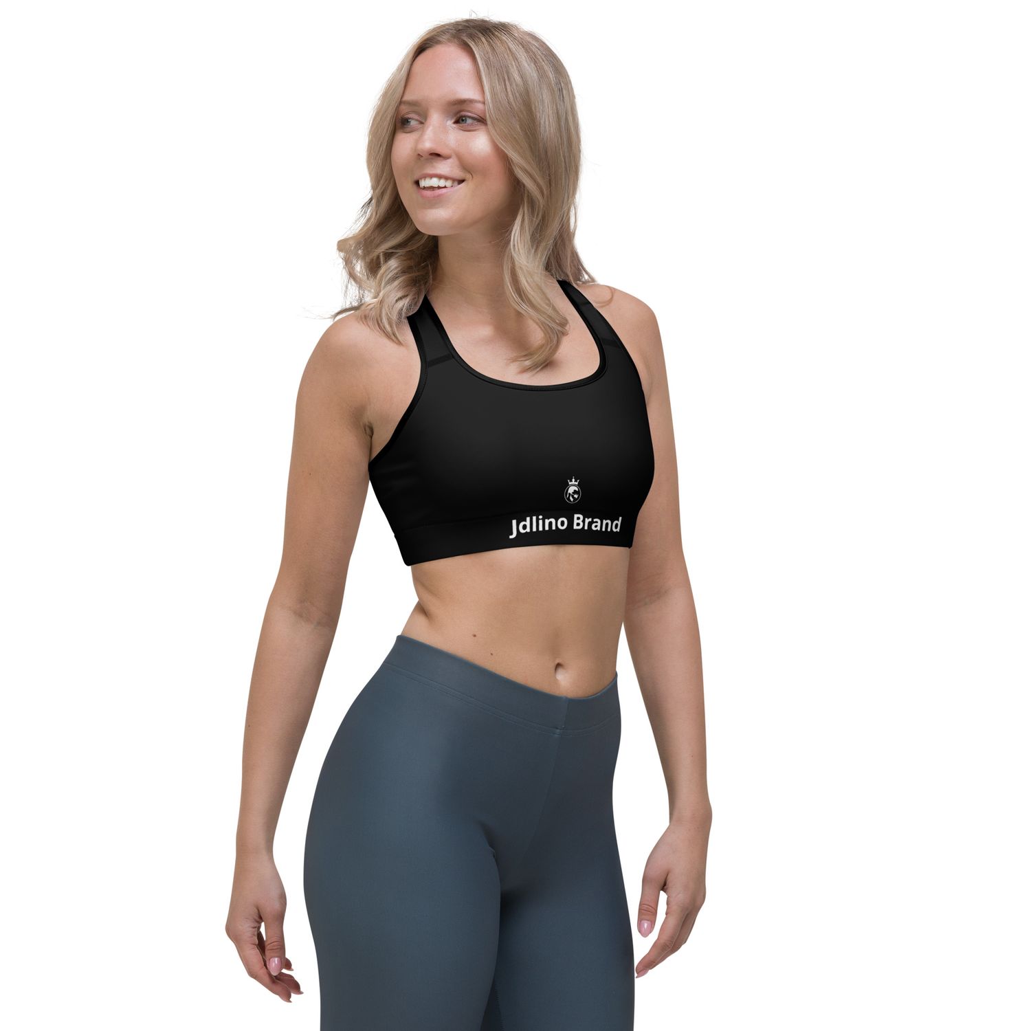 JdLino Brand B/W Sports bra