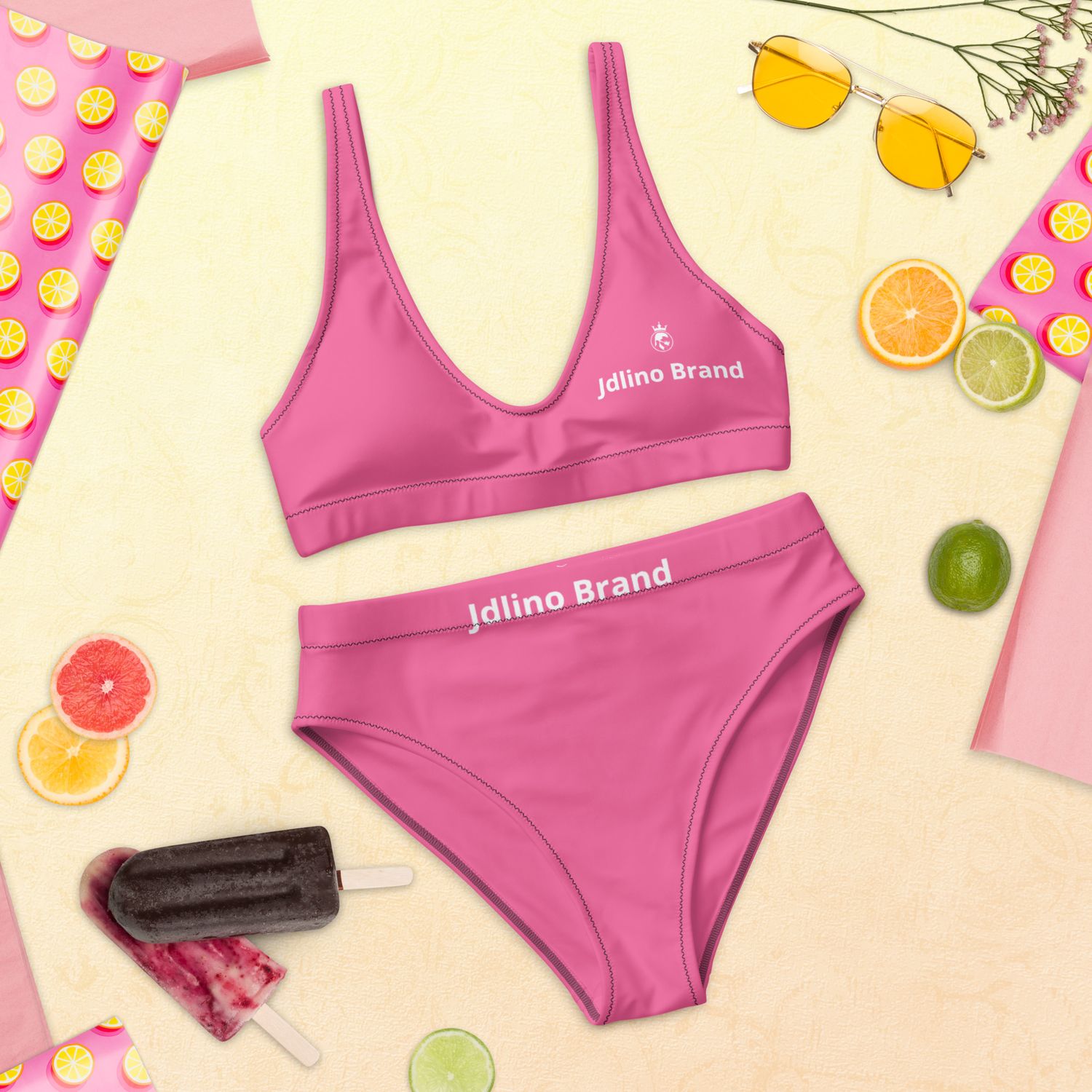JdLino Brand P/W Recycled high-waisted bikini