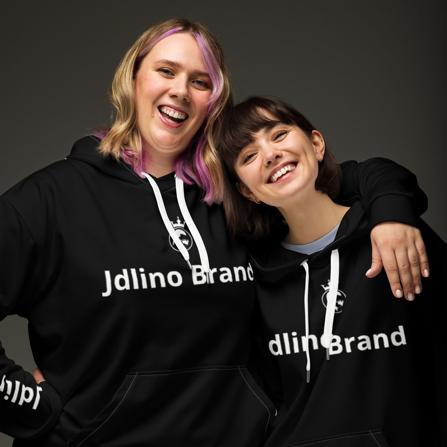 JdLino Brand B/W Unisex Hoodie
