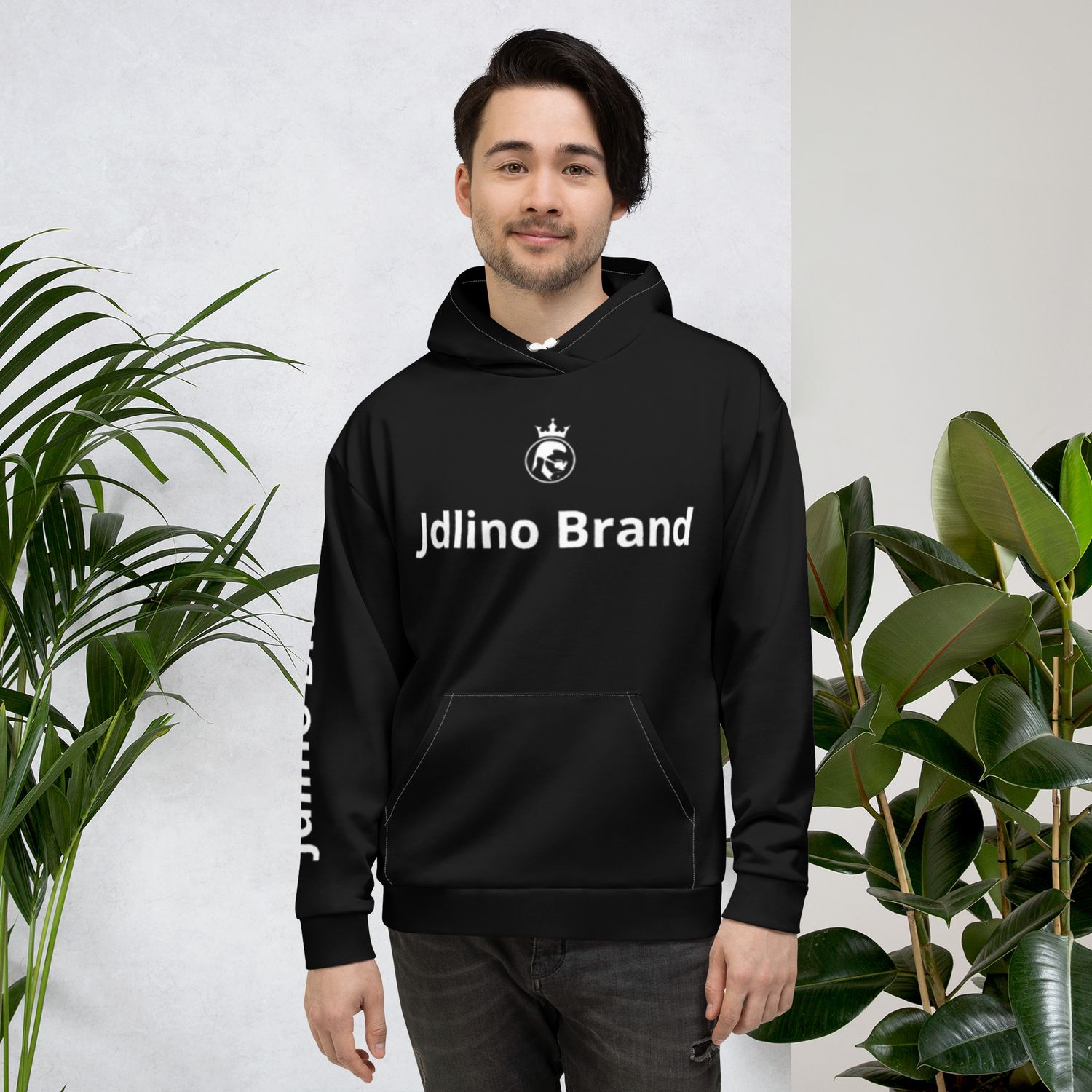 JdLino Brand B/W Unisex Hoodie