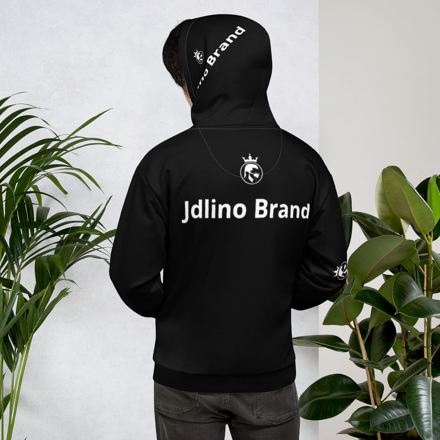 JdLino Brand B/W Unisex Hoodie