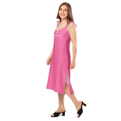 JdLino Brand P/W Tie-strap midi dress
