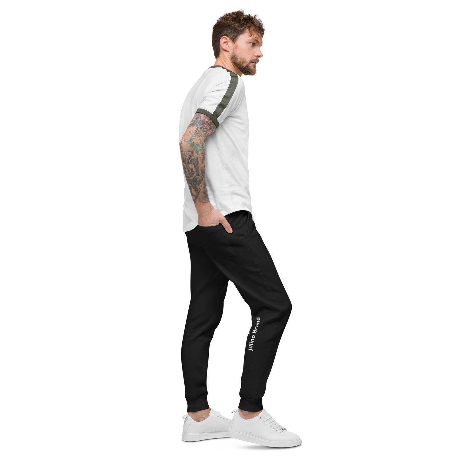JdLino Brand B/W Unisex fleece sweatpants