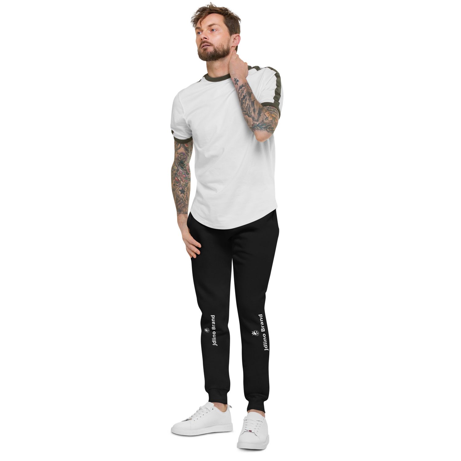 JdLino Brand B/W Unisex fleece sweatpants