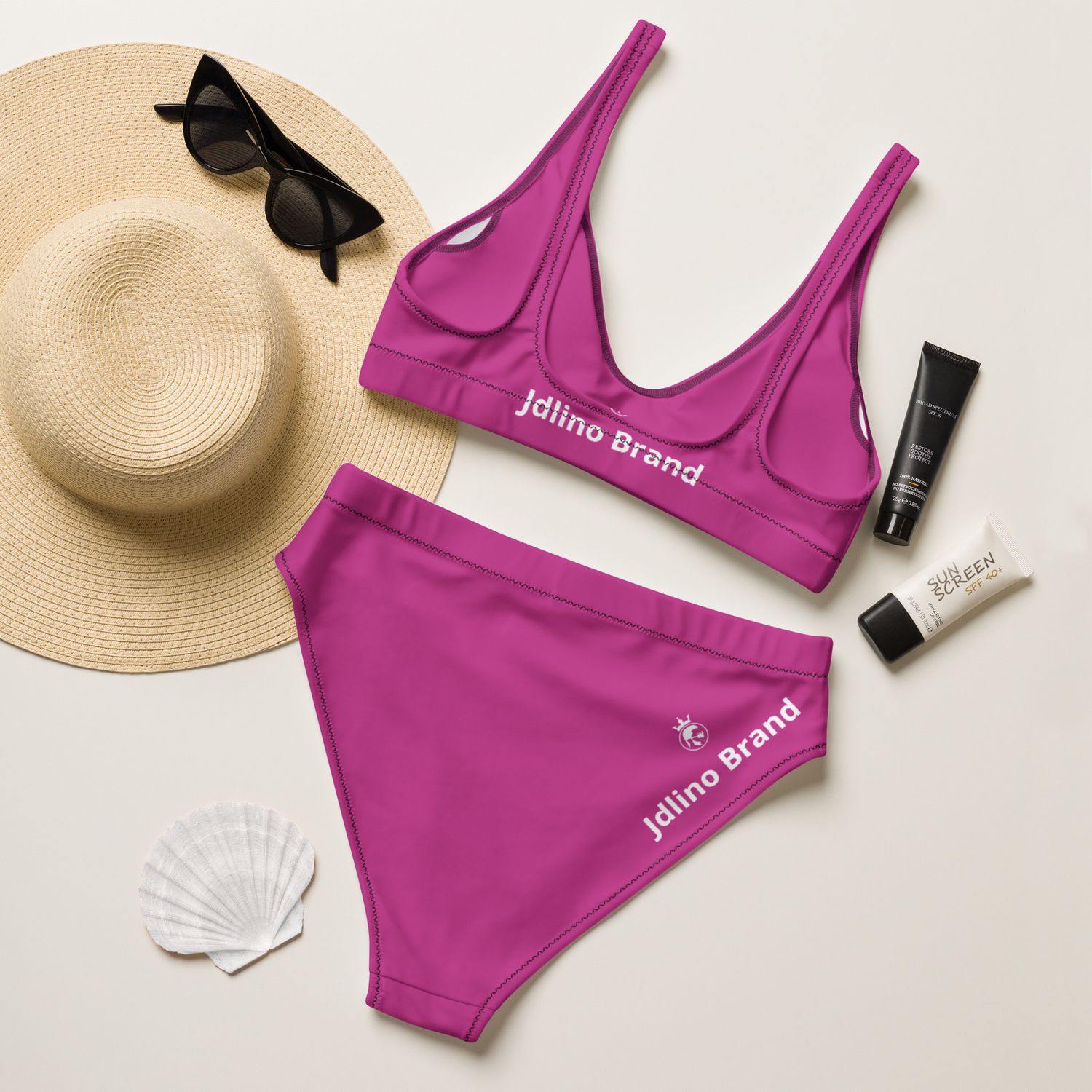 JdLino Brand P/W Recycled high-waisted bikini
