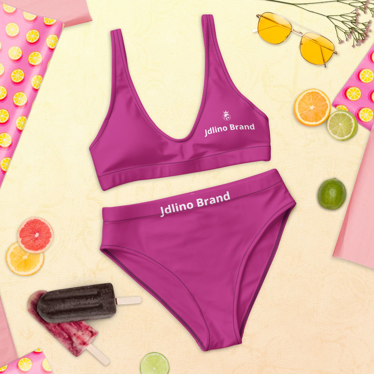JdLino Brand P/W Recycled high-waisted bikini