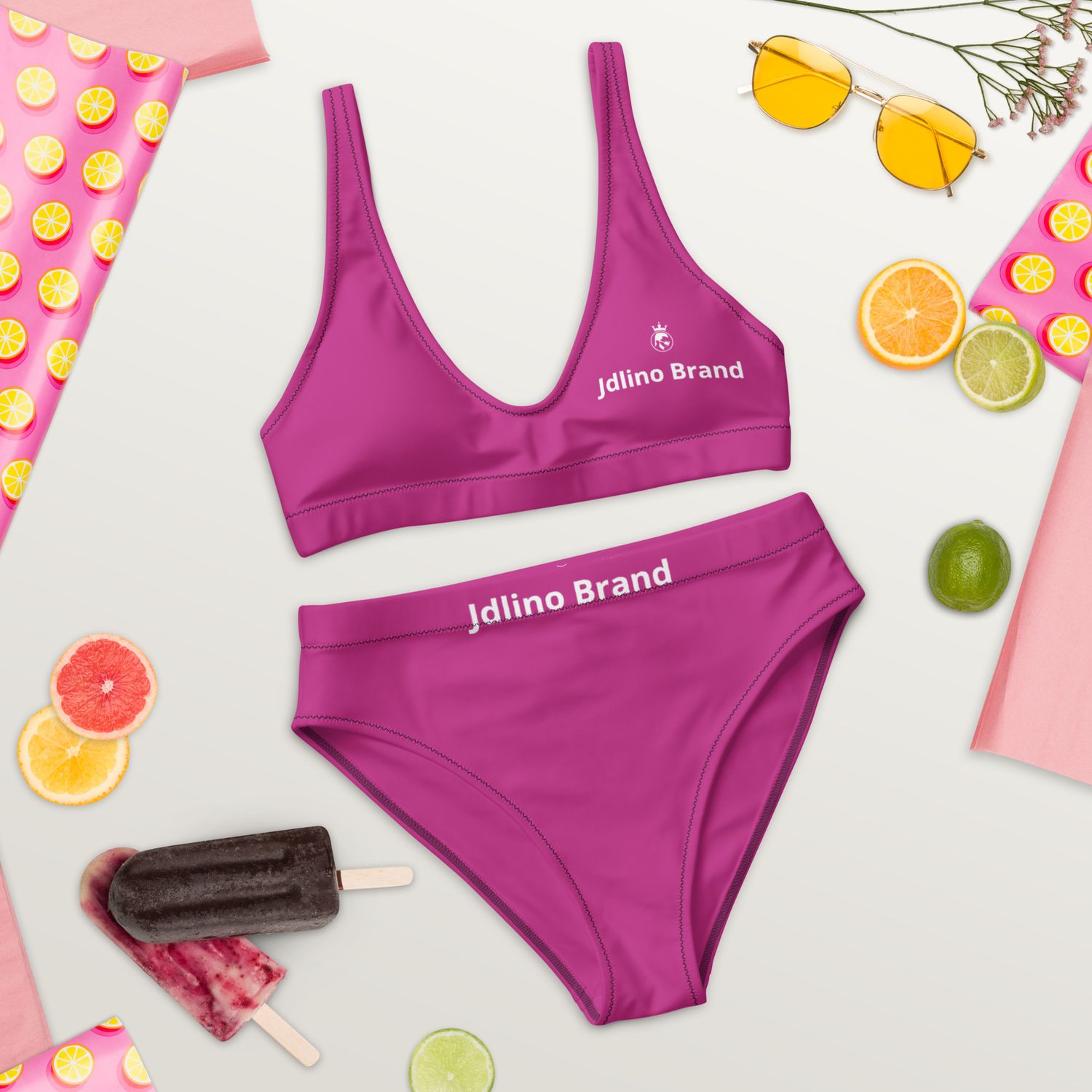 JdLino Brand P/W Recycled high-waisted bikini