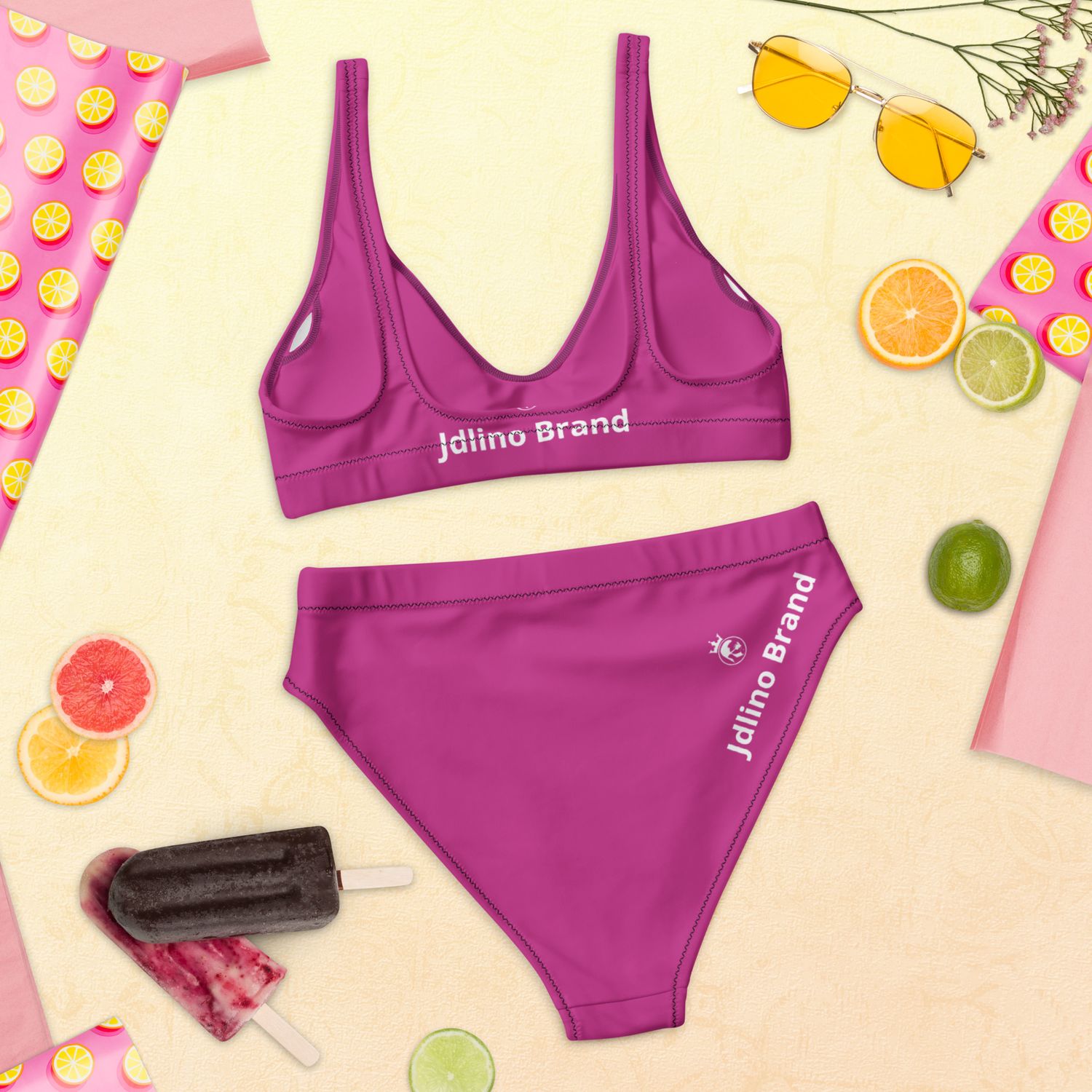 JdLino Brand P/W Recycled high-waisted bikini