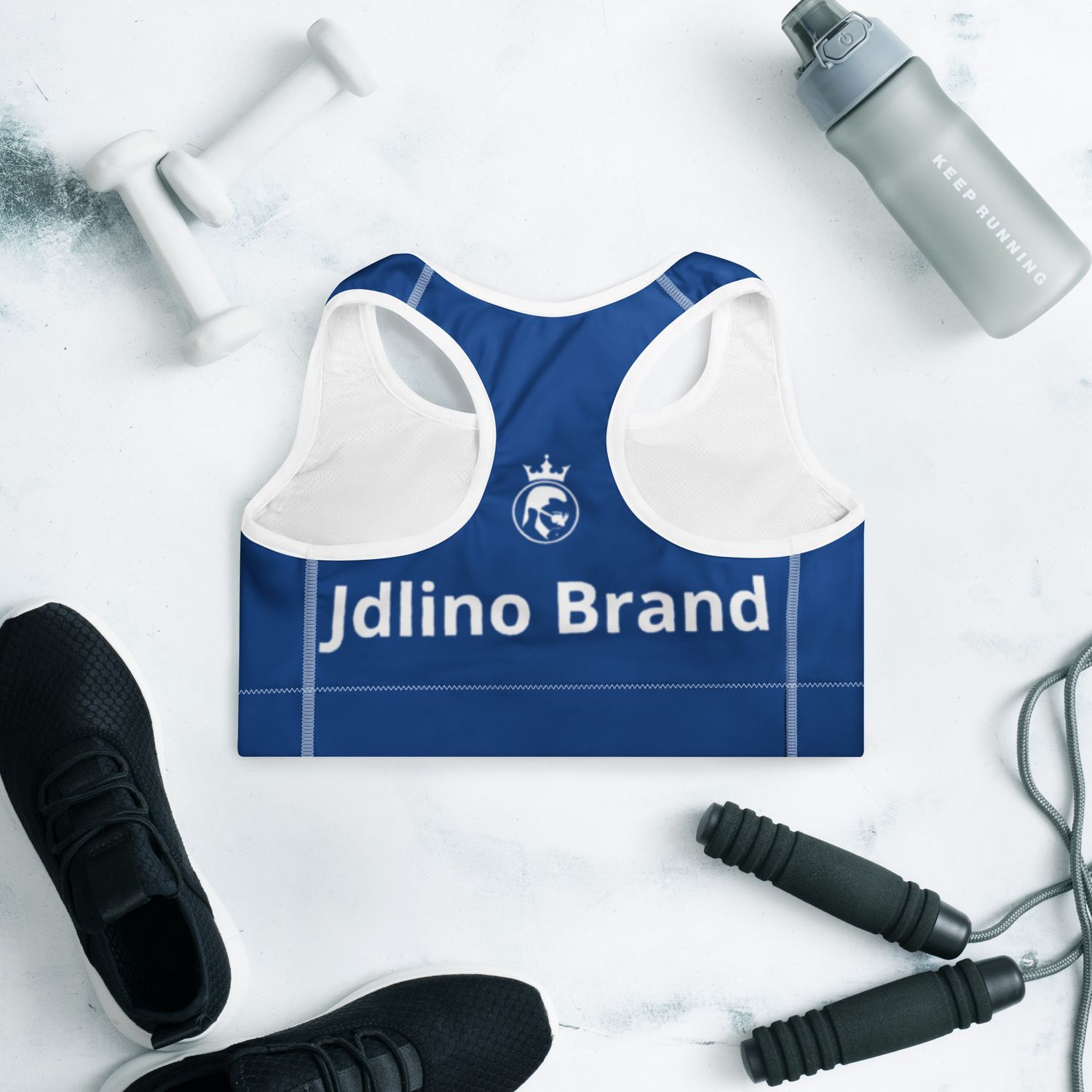 JdLino Brand B/W Padded Sports Bra