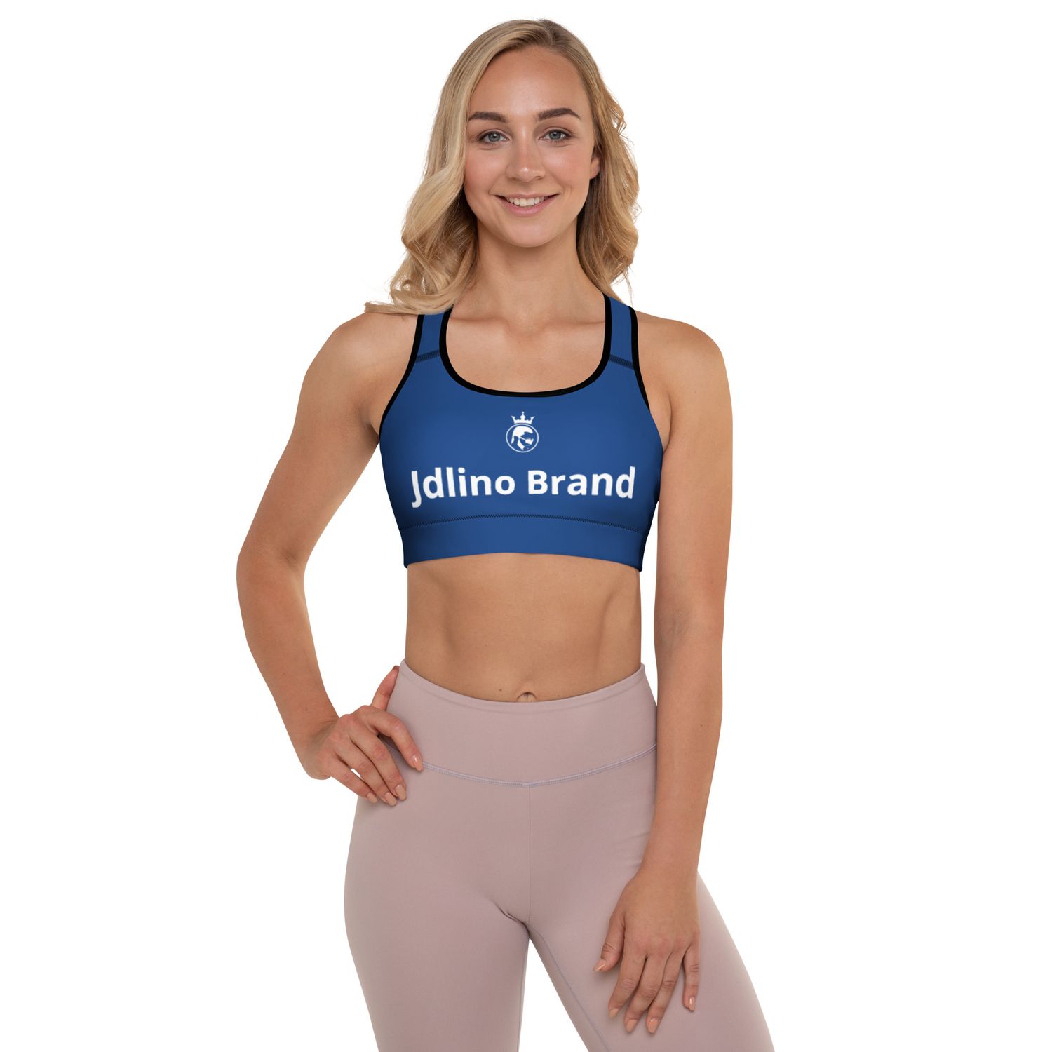 JdLino Brand B/W Padded Sports Bra