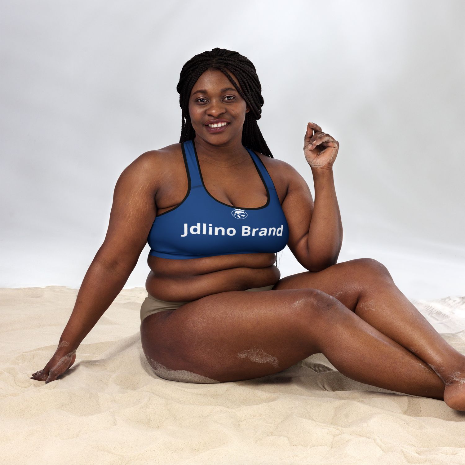 JdLino Brand B/W Padded Sports Bra