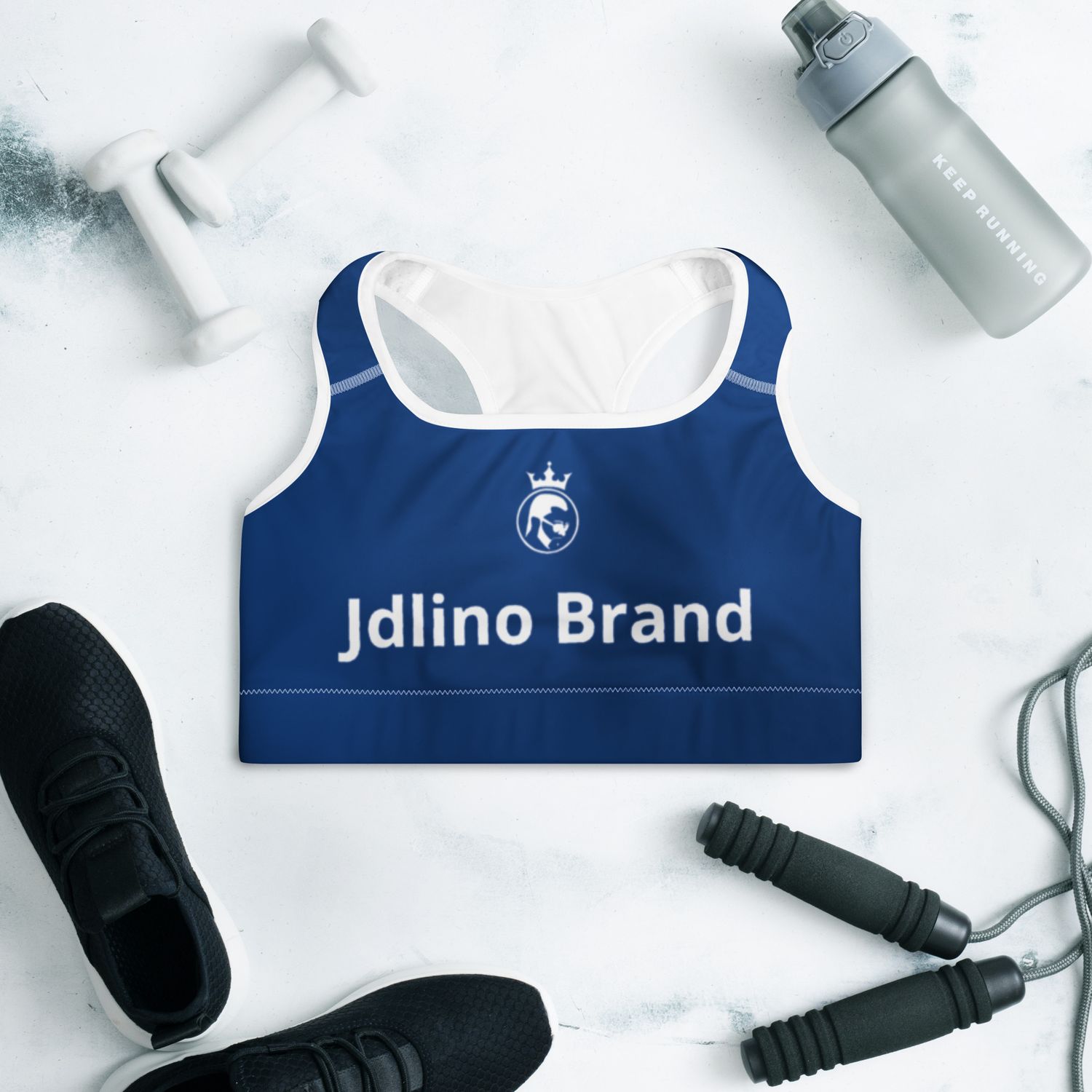 JdLino Brand B/W Padded Sports Bra