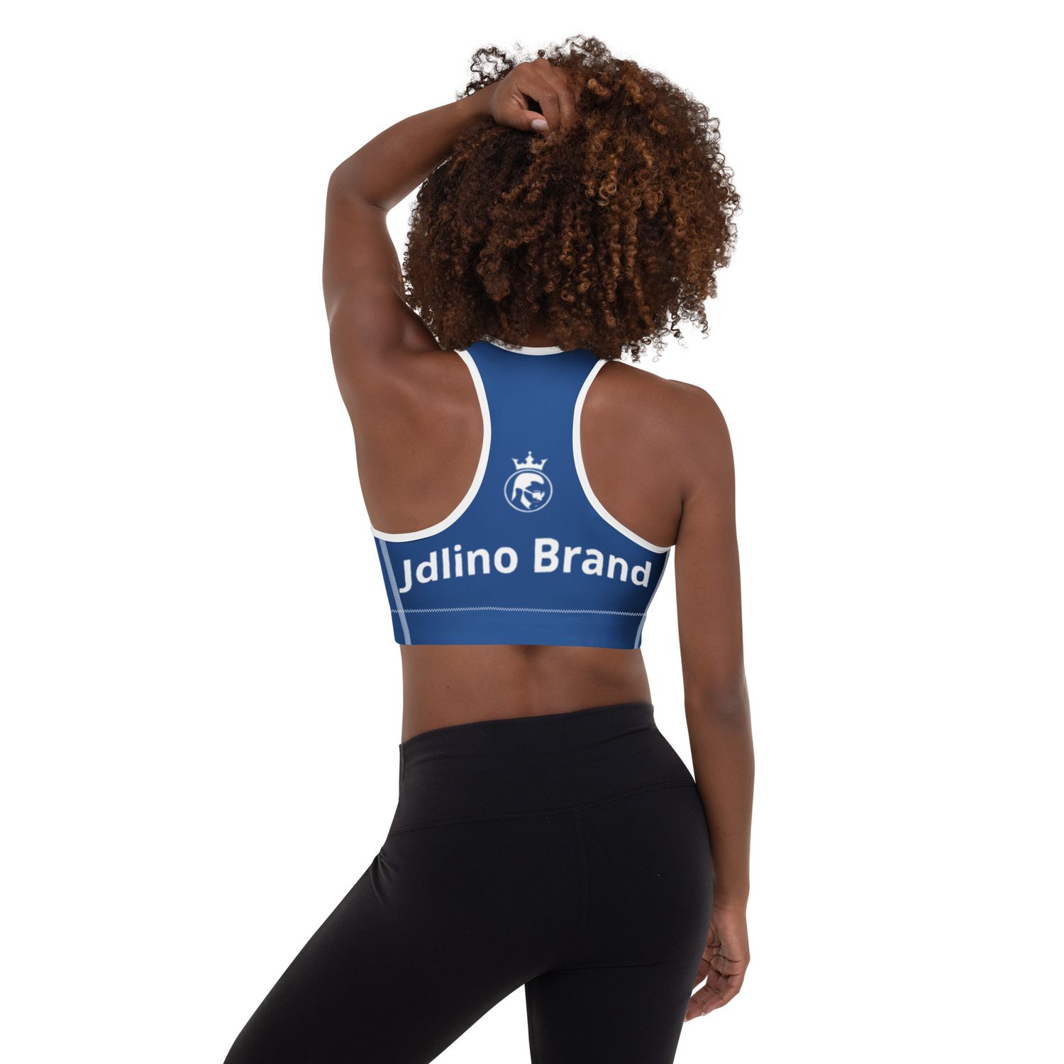 JdLino Brand B/W Padded Sports Bra
