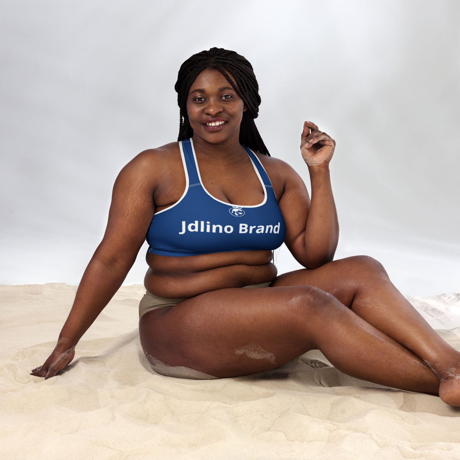 JdLino Brand B/W Padded Sports Bra