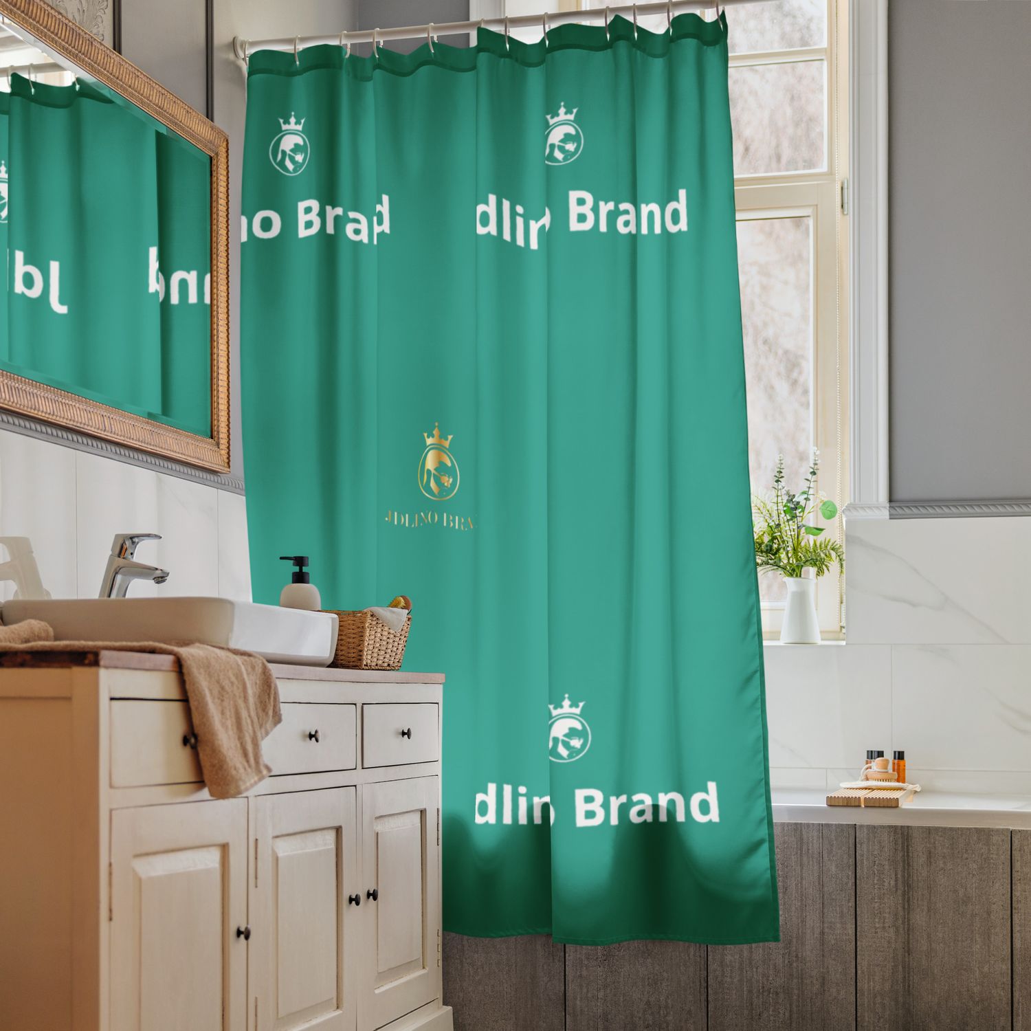 JdLino Brand N/W/G Shower curtain