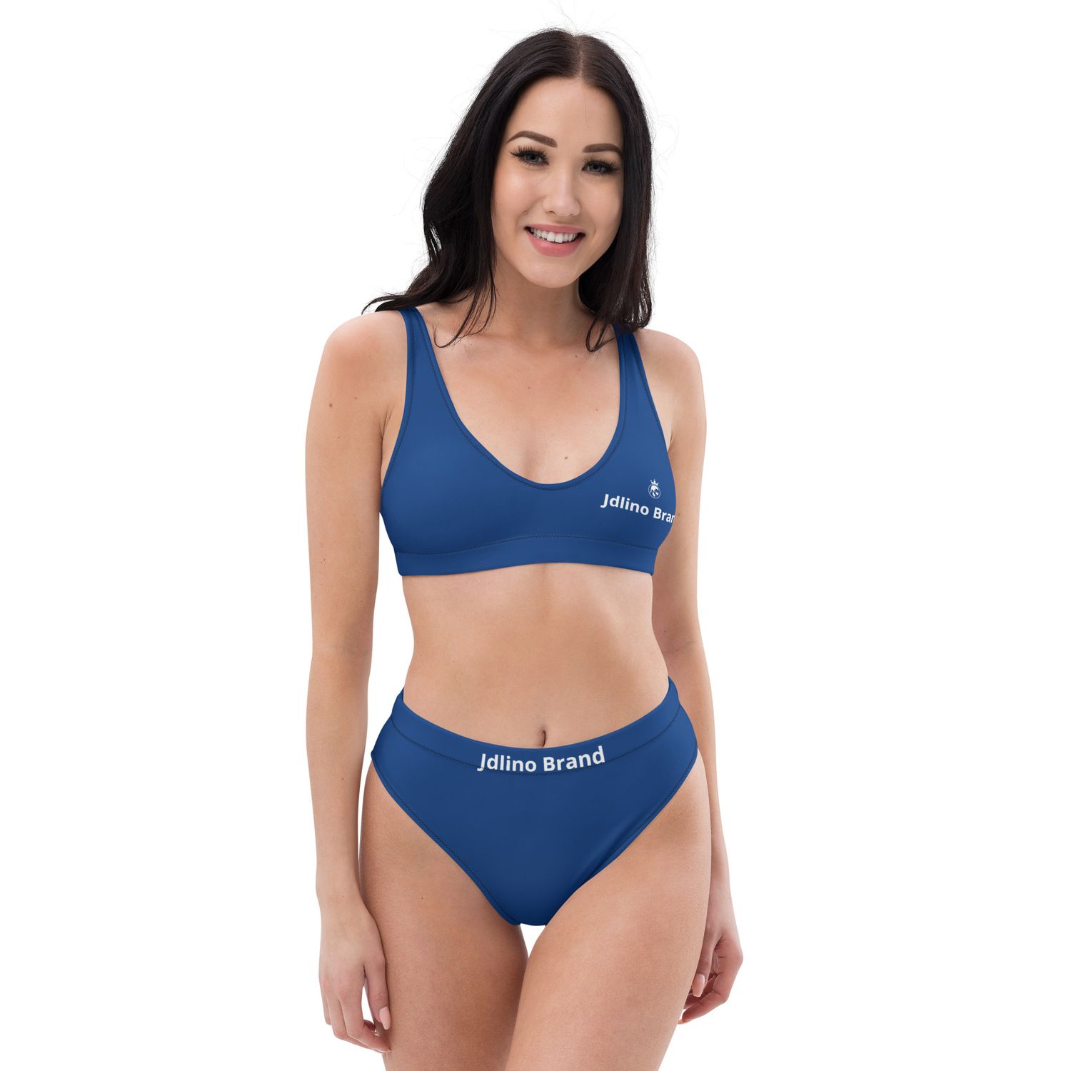 JdLino Brand B/W Recycled high-waisted bikini