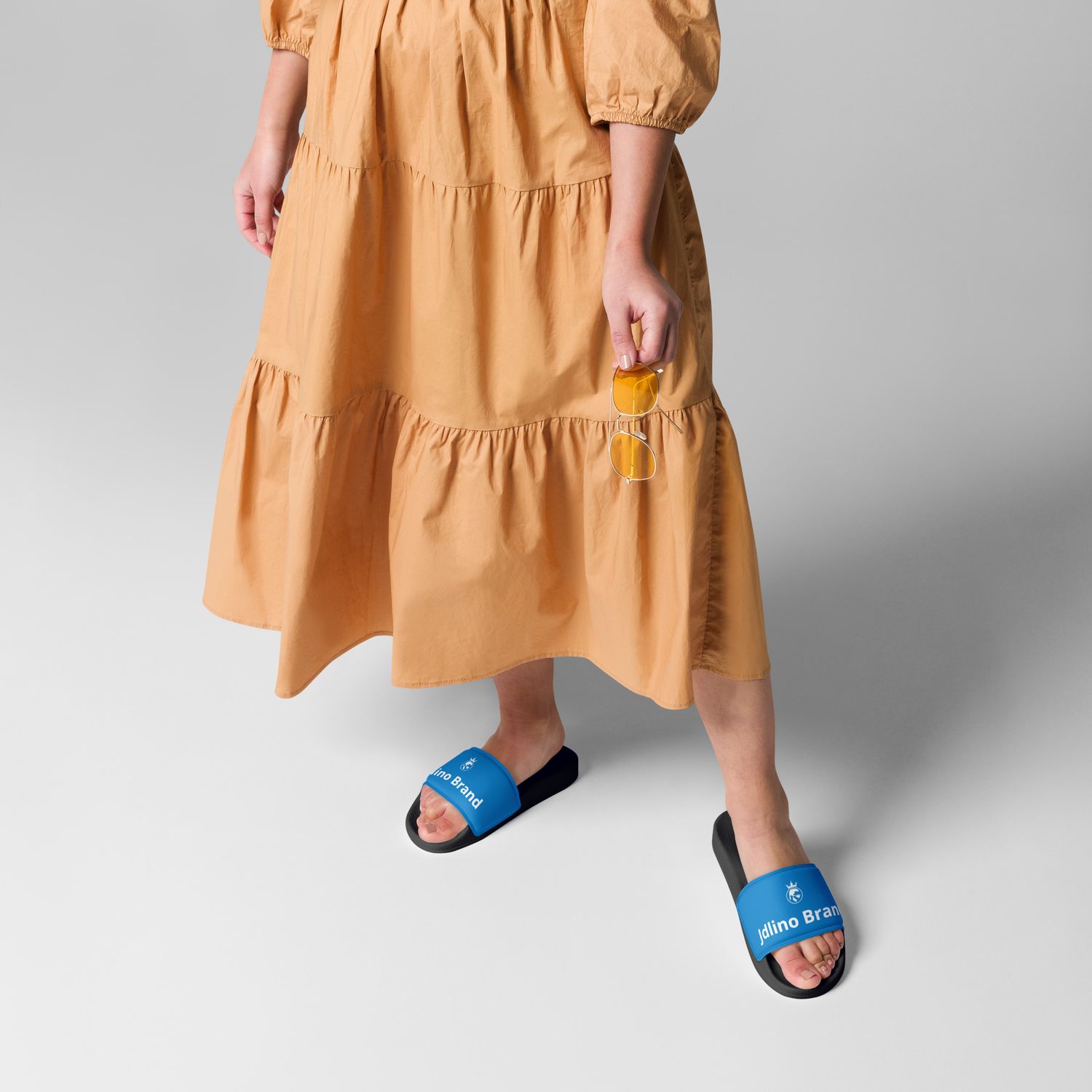 JdLino Brand Blue Women's slides