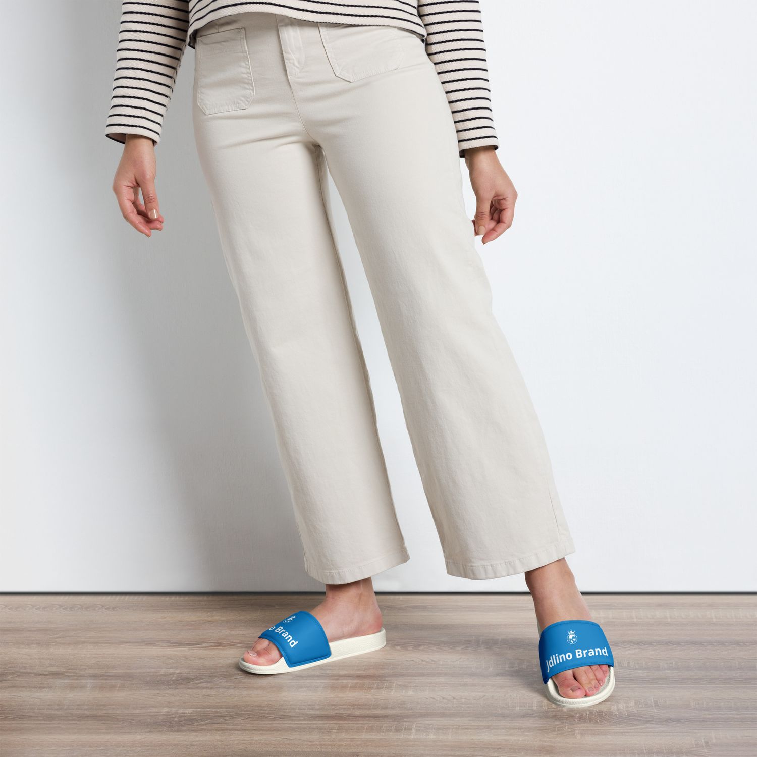 JdLino Brand Blue Women's slides