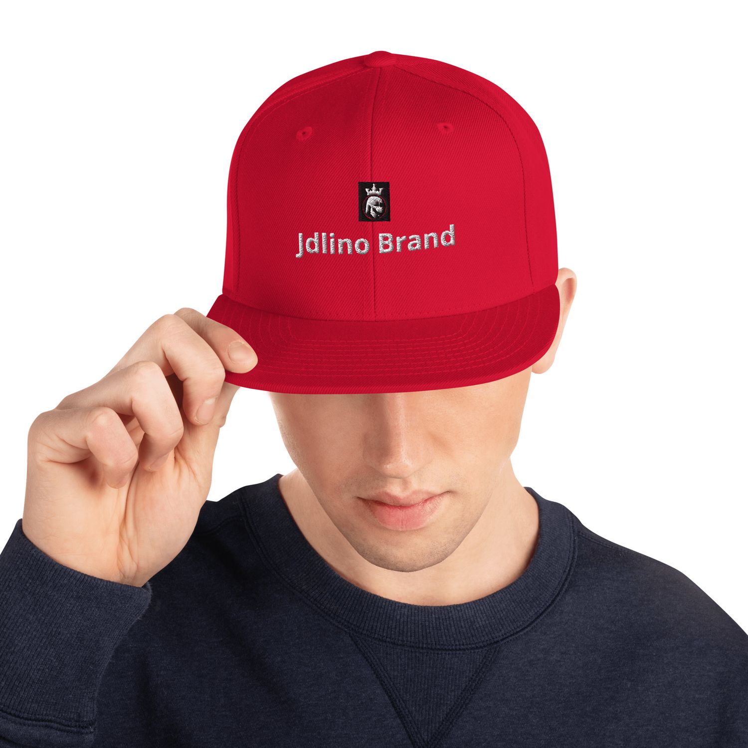 JdLino Brand R/W Snapback Hat