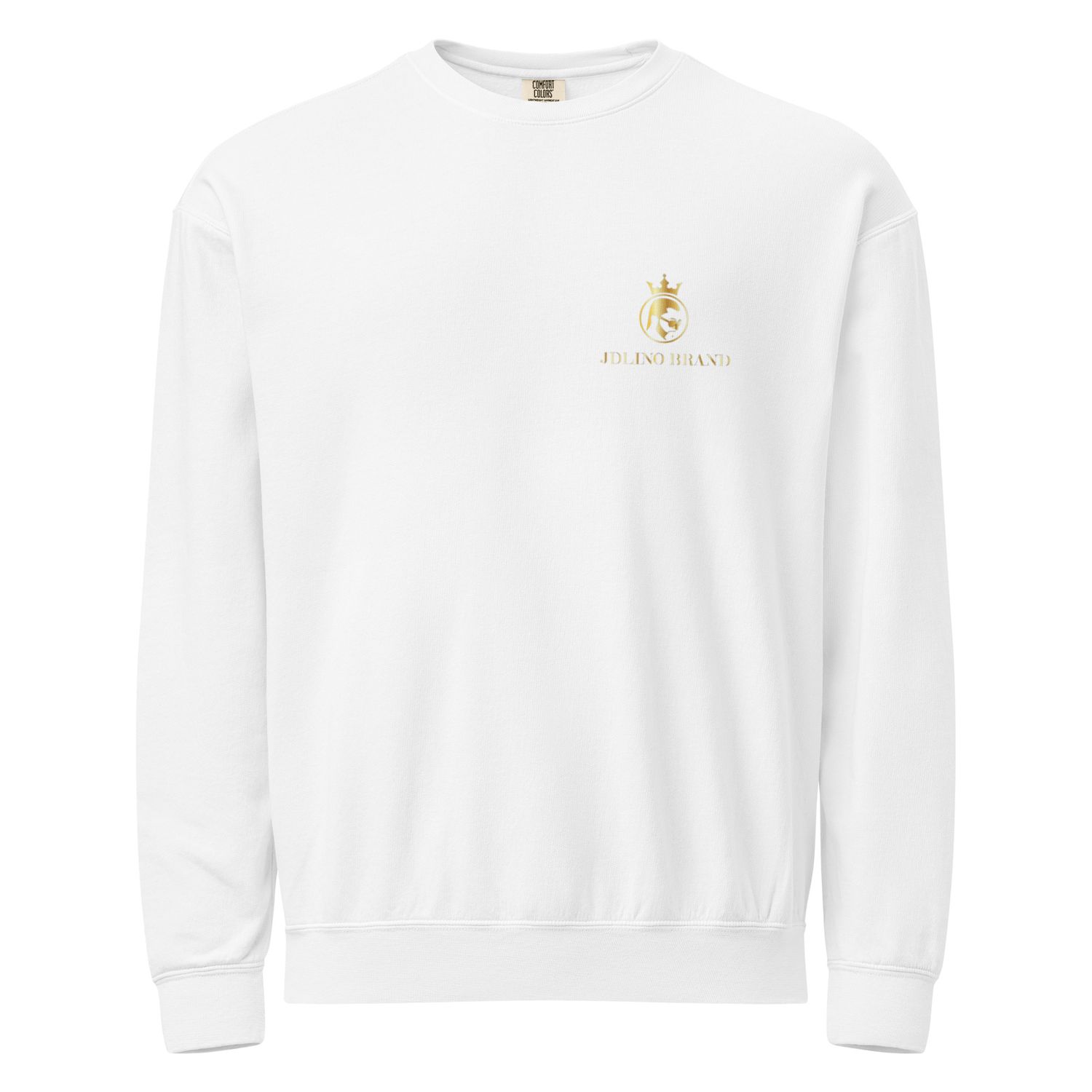 JdLino Brand Unisex garment-dyed fleece crewneck sweatshirt