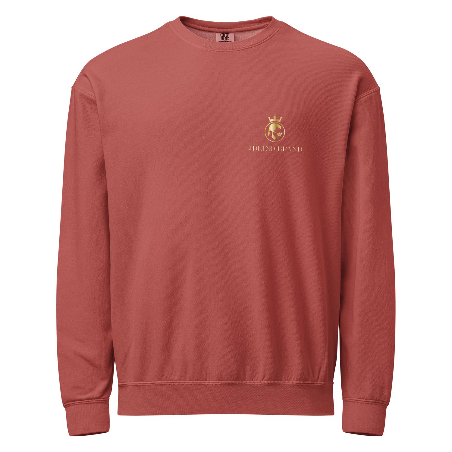JdLino Brand Unisex garment-dyed fleece crewneck sweatshirt