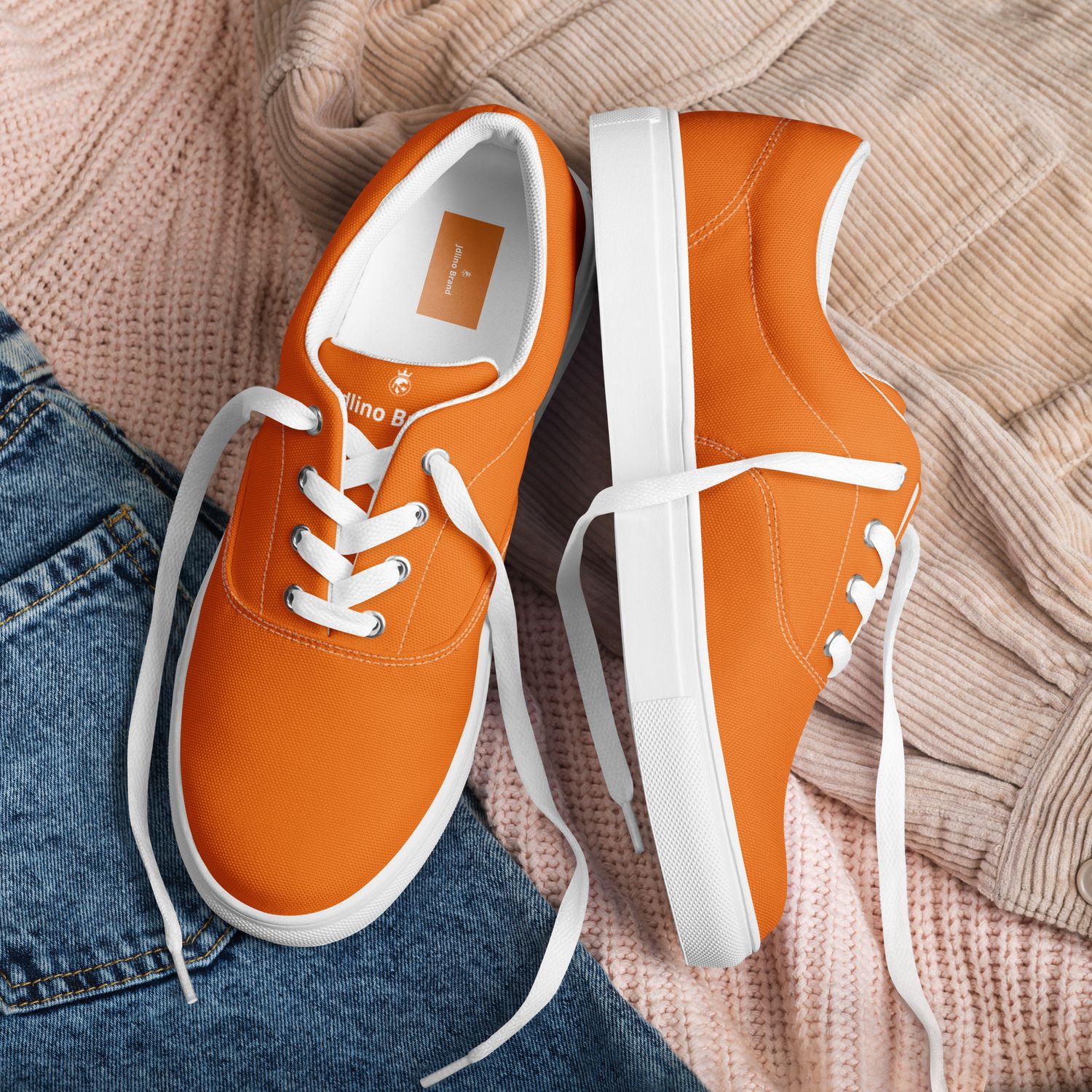 JdLino Brand O/W Women’s lace-up canvas shoes