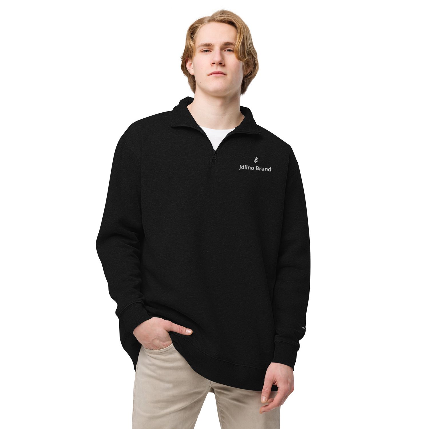 JdLino Brand B/W Unisex fleece pullover