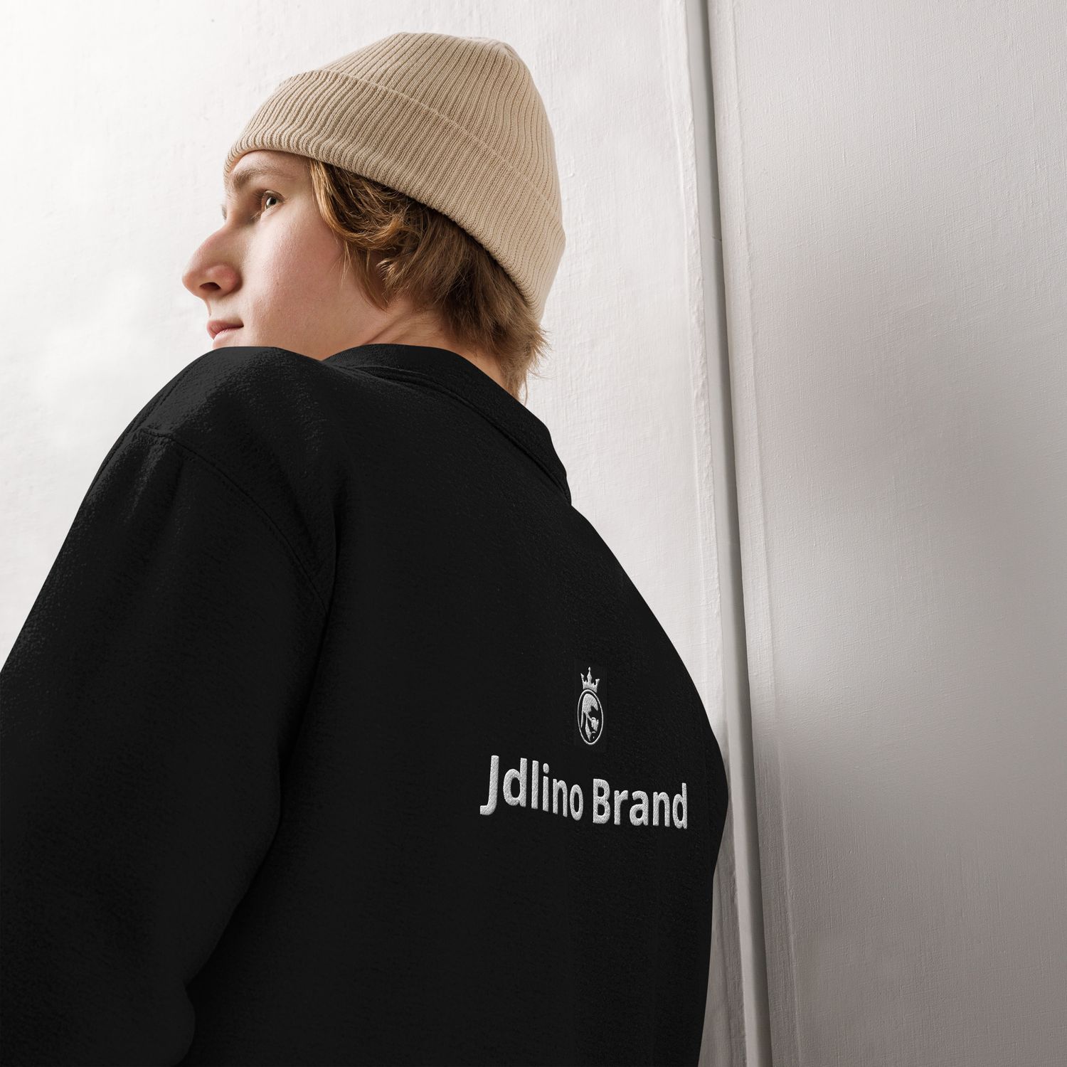 JdLino Brand B/W Unisex fleece pullover
