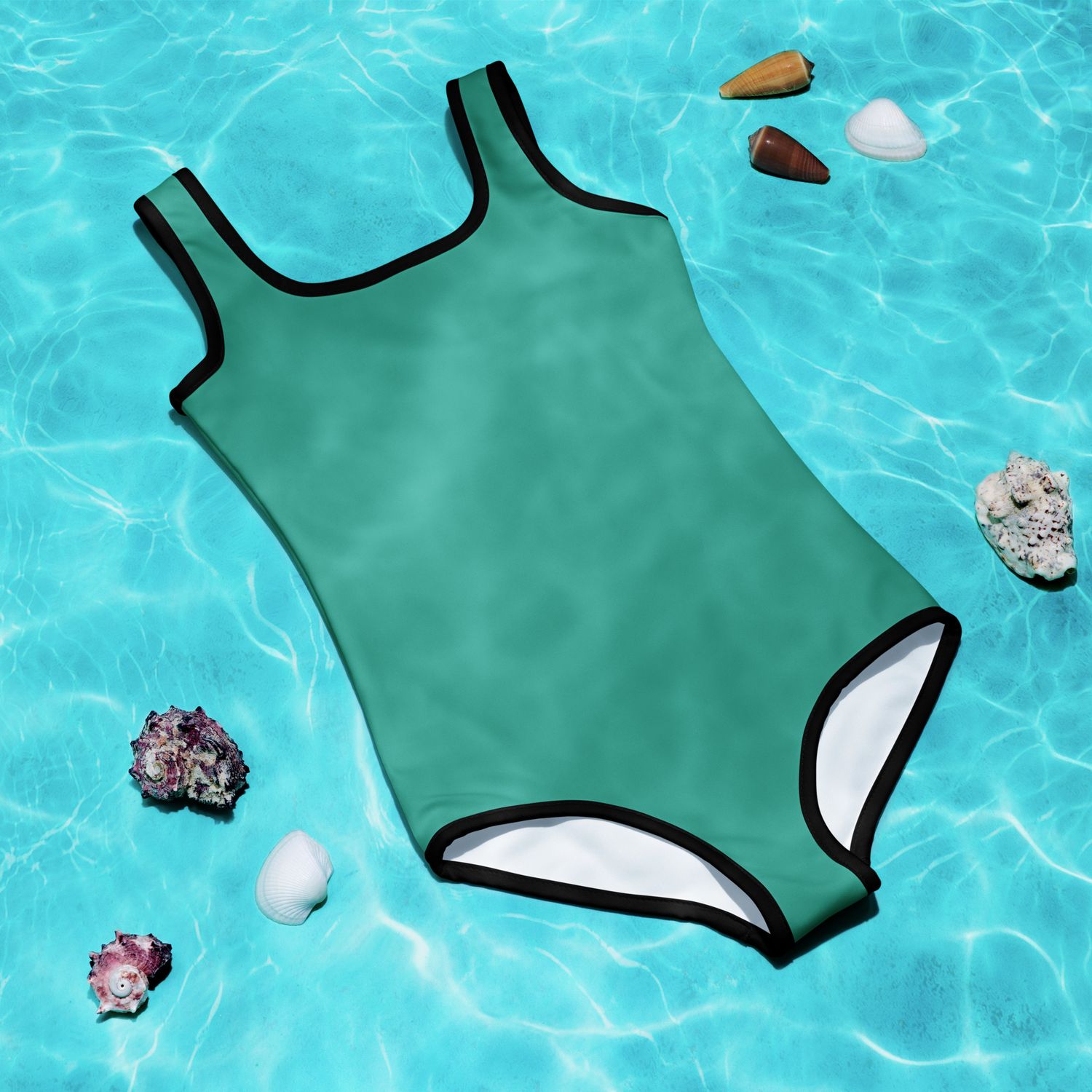 JdLino Brand N/B All-Over Print Kids Swimsuit