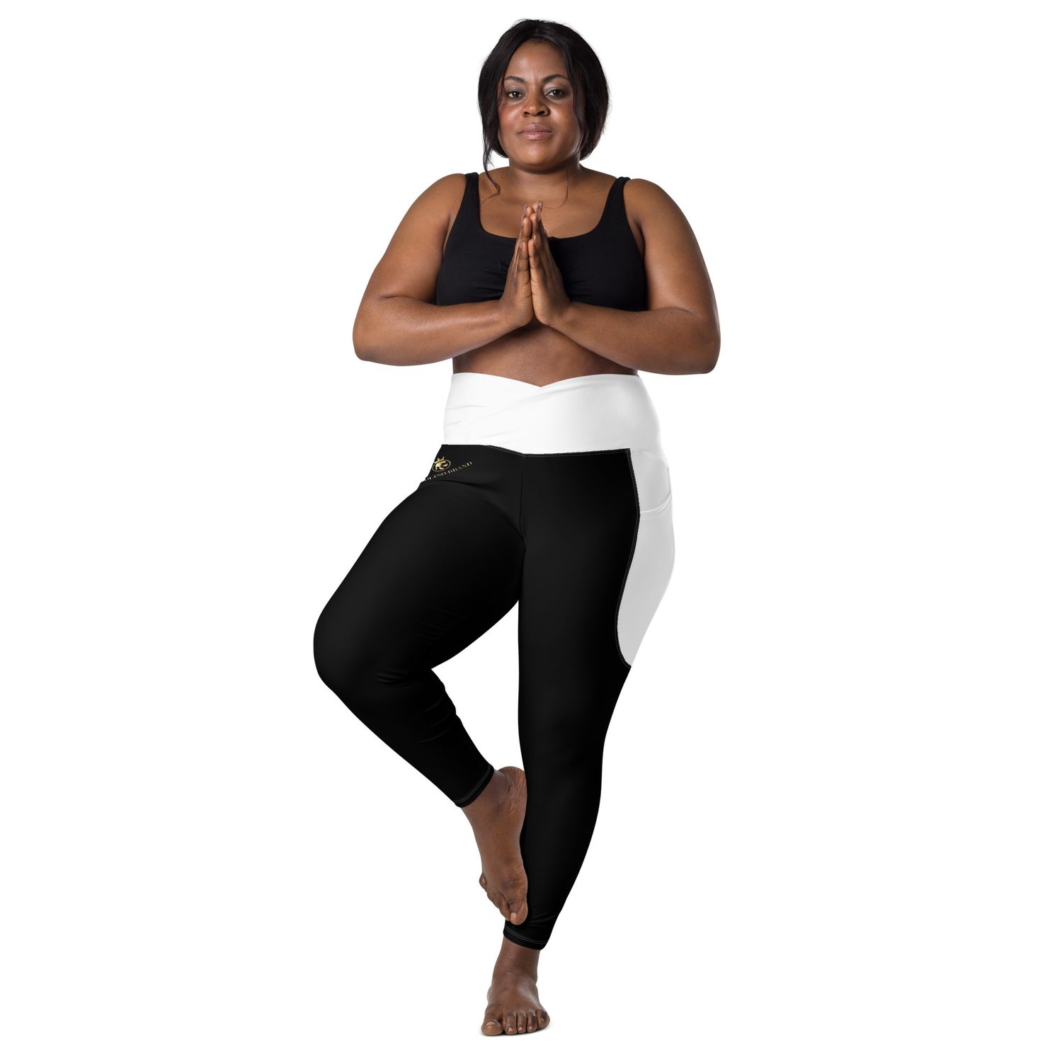 JDLINO BRAND B/G Crossover leggings with pockets