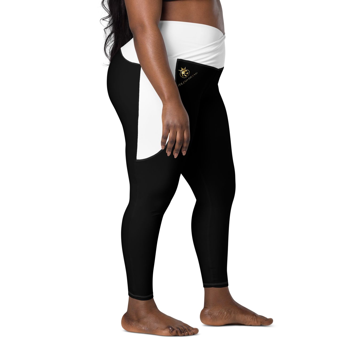 JDLINO BRAND B/G Crossover leggings with pockets