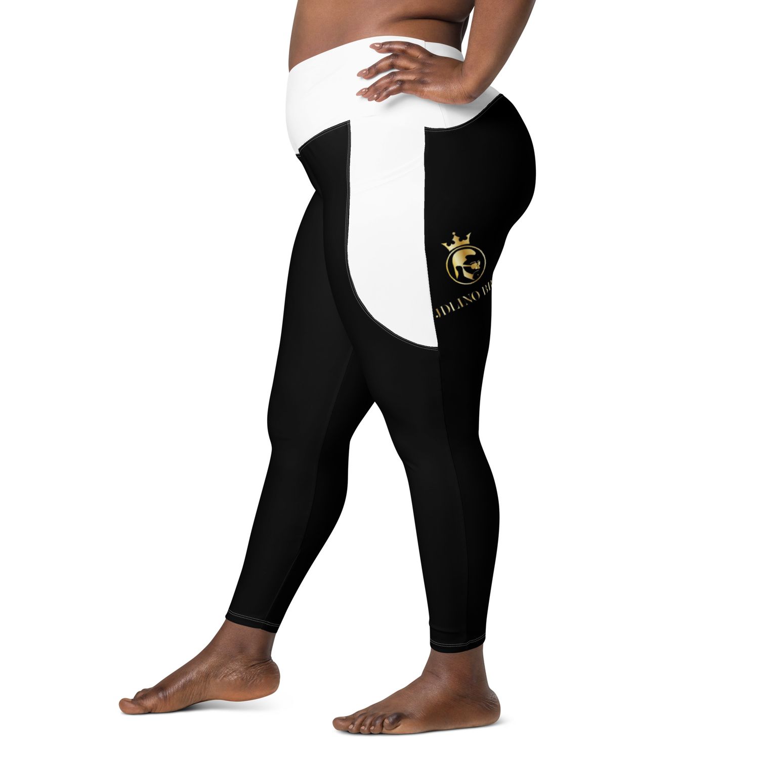 JDLINO BRAND B/G Crossover leggings with pockets