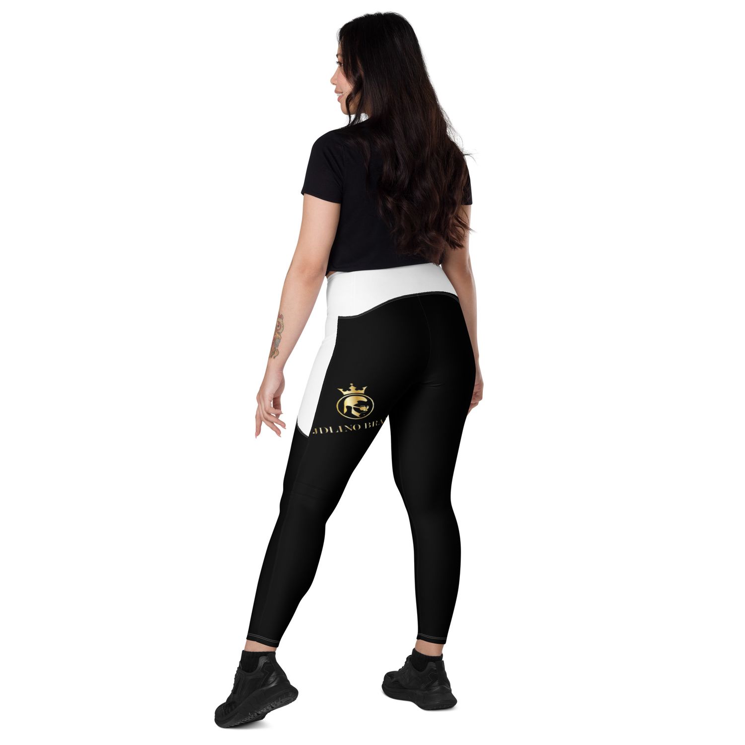 JDLINO BRAND B/G Crossover leggings with pockets