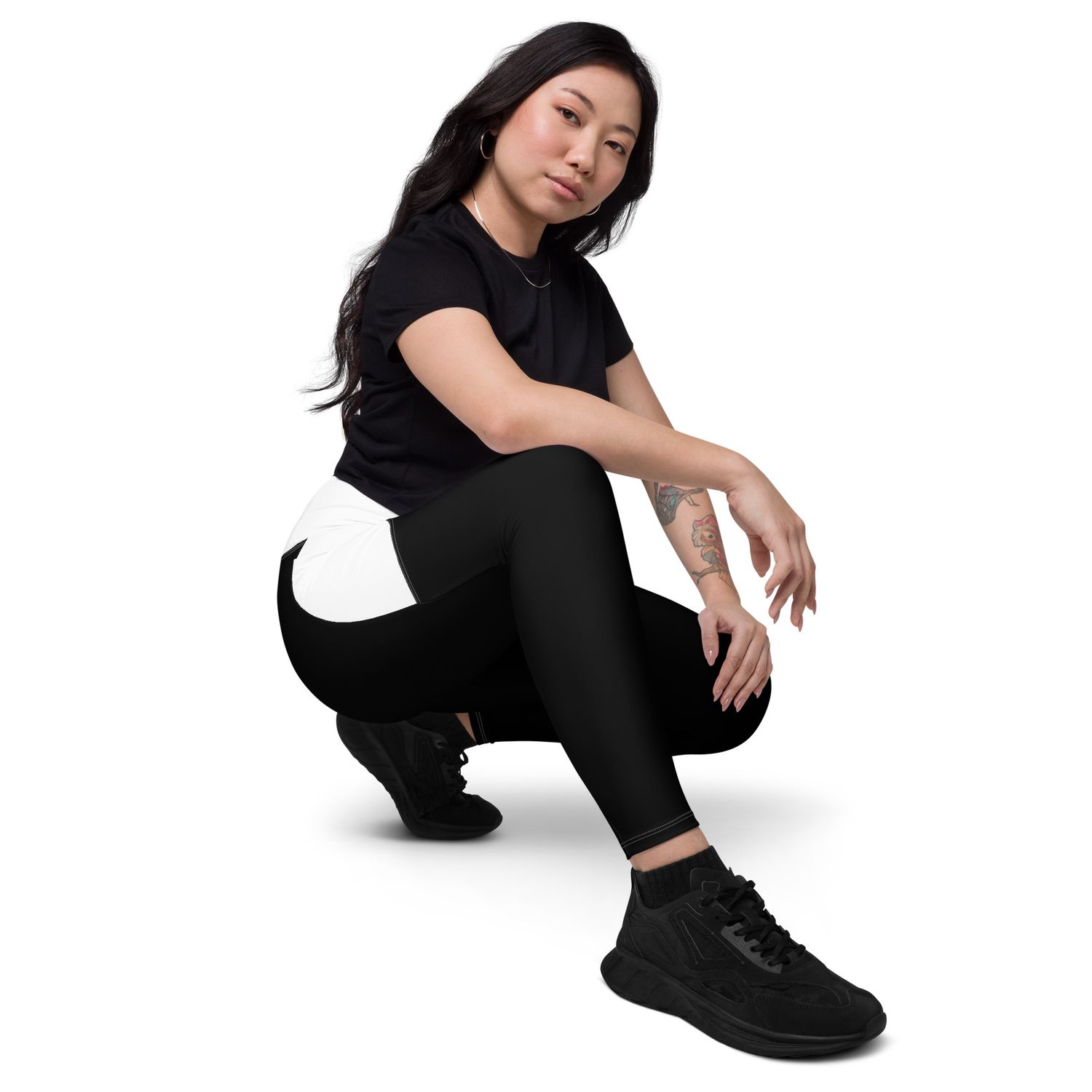 JDLINO BRAND B/G Crossover leggings with pockets