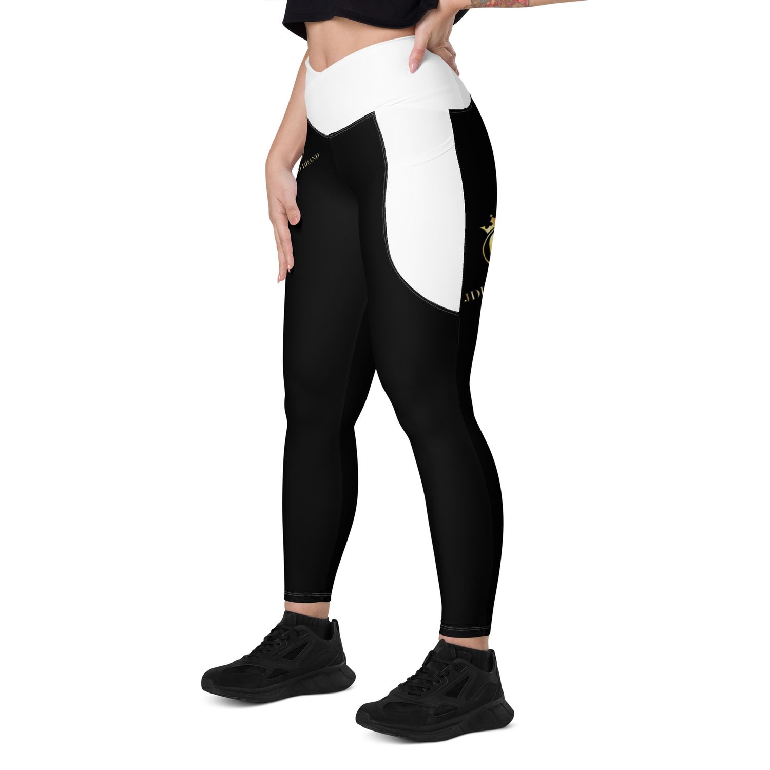 JDLINO BRAND B/G Crossover leggings with pockets