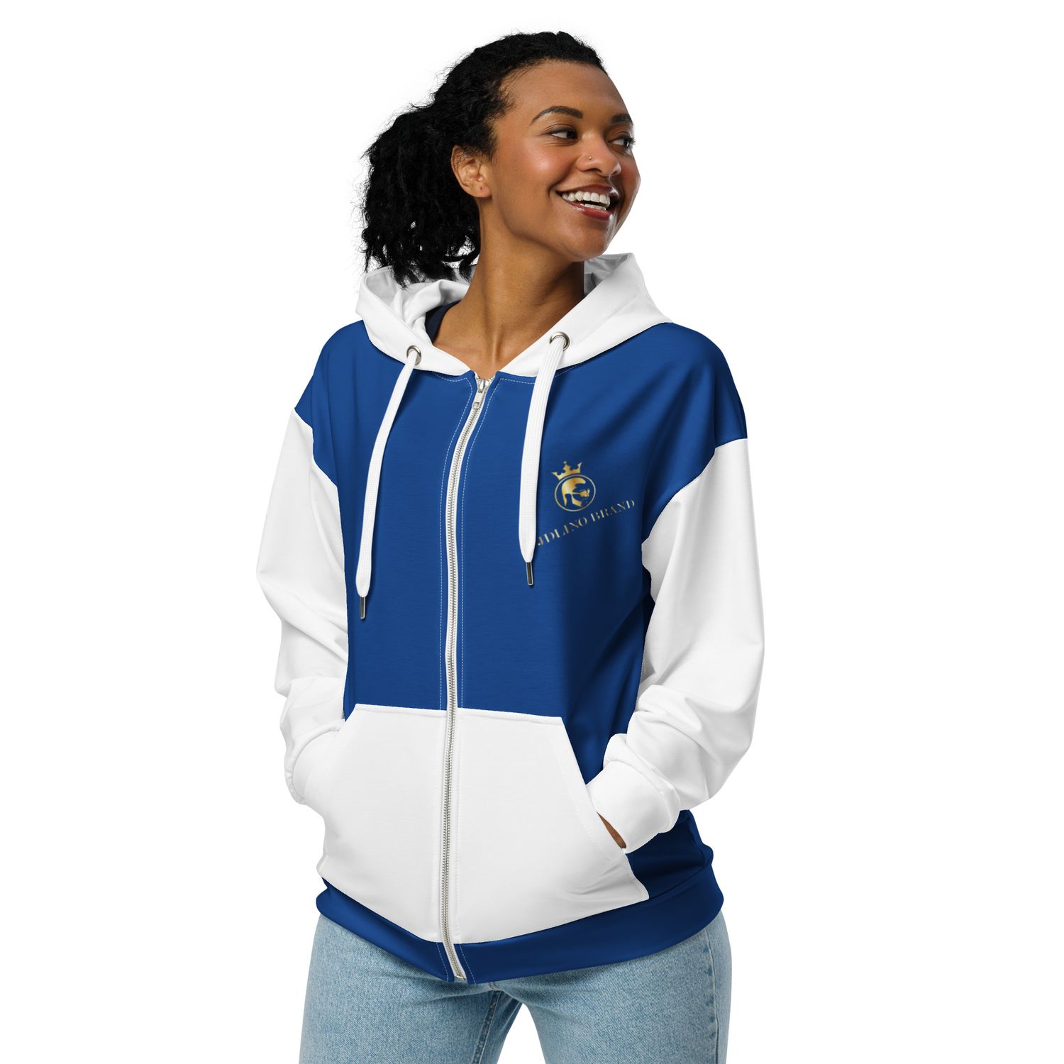 JDLINO BRAND W/B nisex zip hoodie