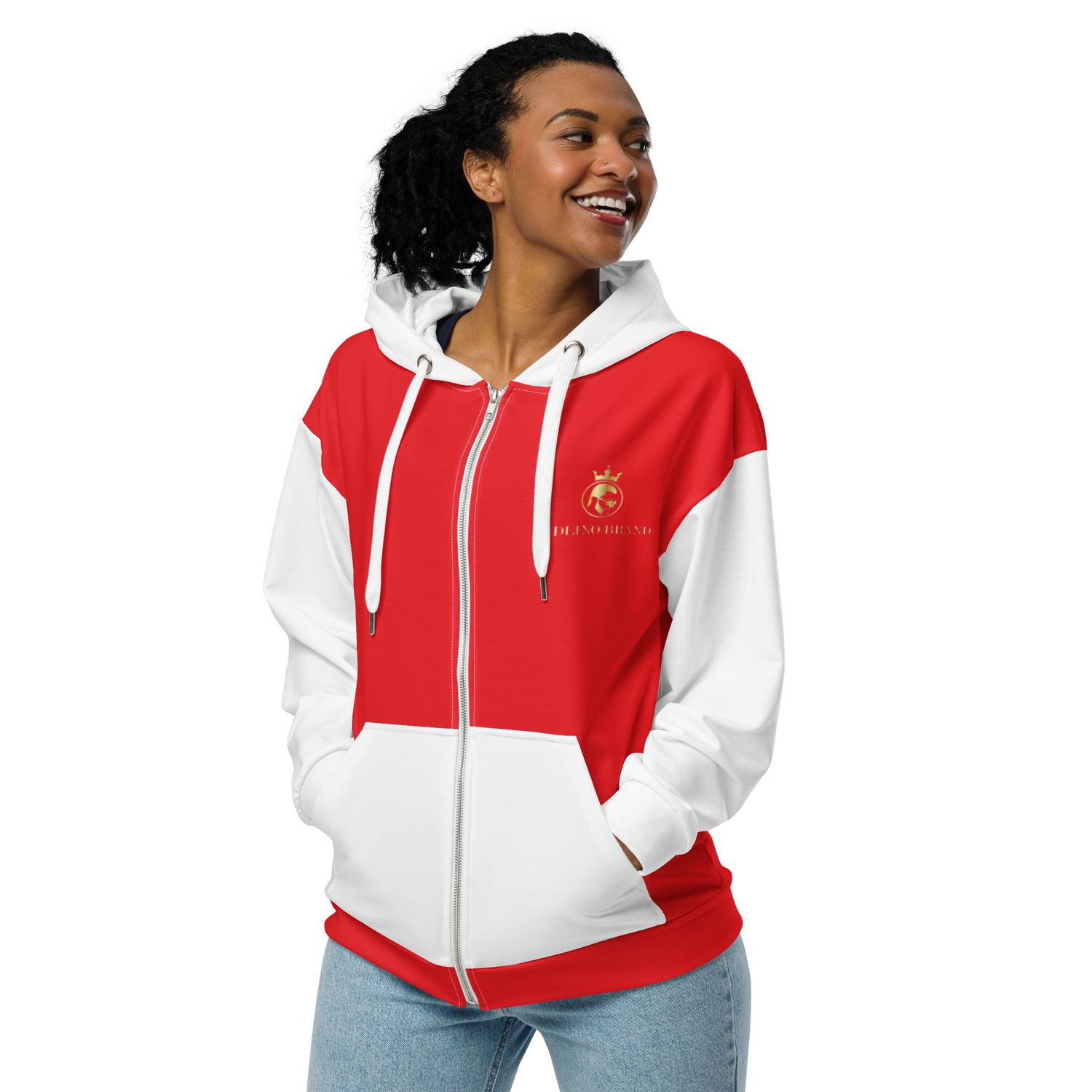 JDLINO BRAND R/G Unisex zip hoodie