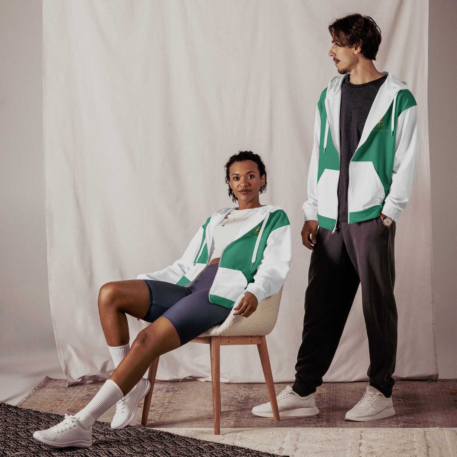 JDLINO BRAND N/G Unisex zip hoodie
