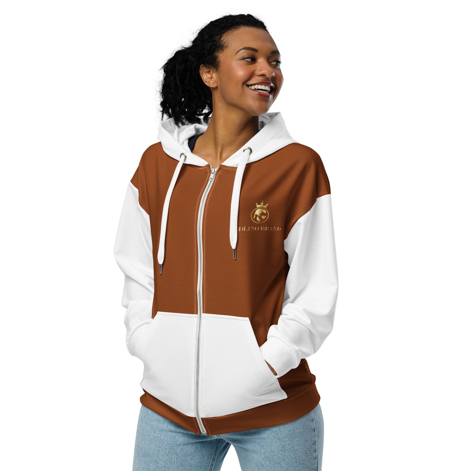 JDLINO BRAND B/W Unisex zip hoodie