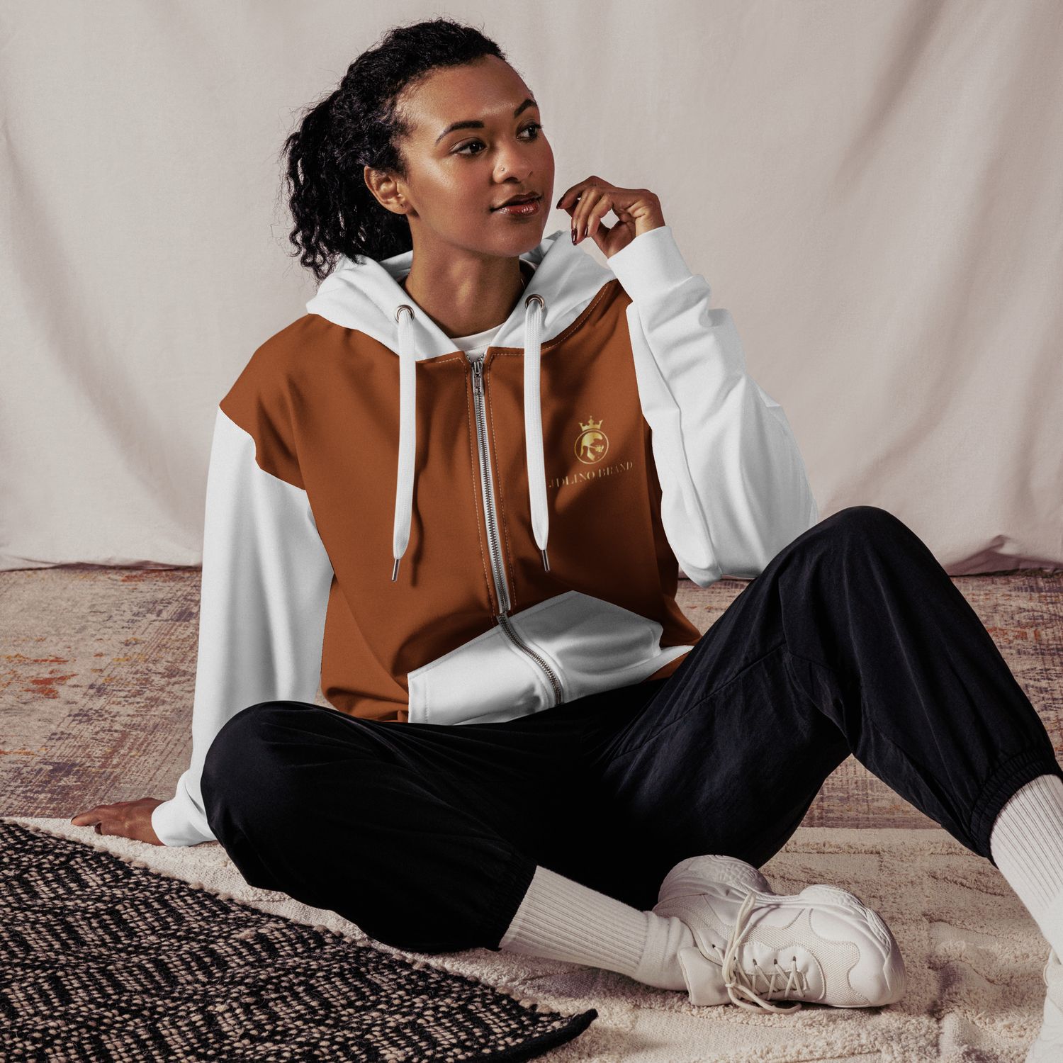 JDLINO BRAND B/W Unisex zip hoodie