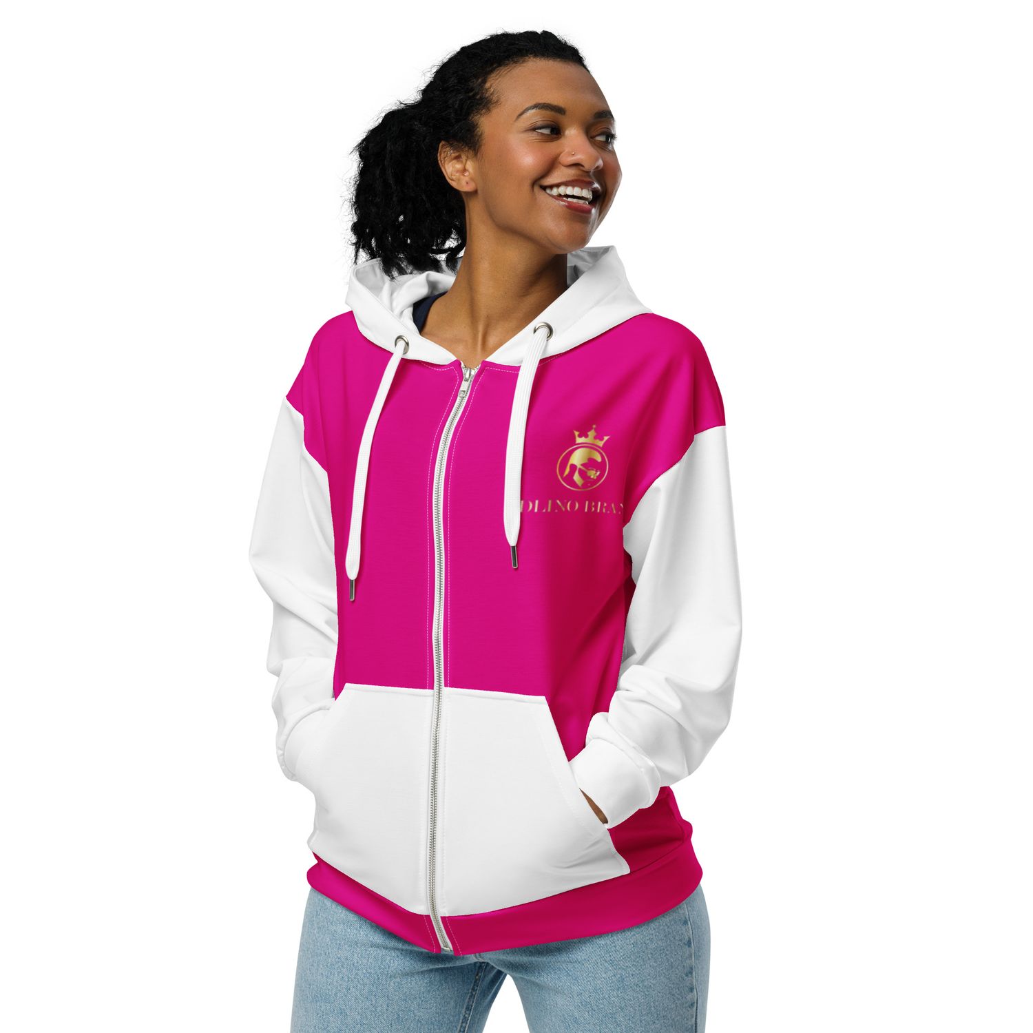 JDLINO BRAND P/W Unisex zip hoodie