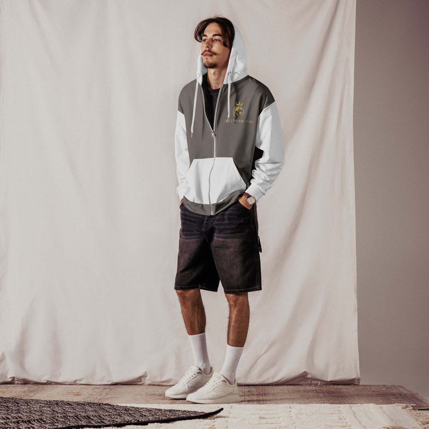 JDLINO BRAND G/W Unisex zip hoodie