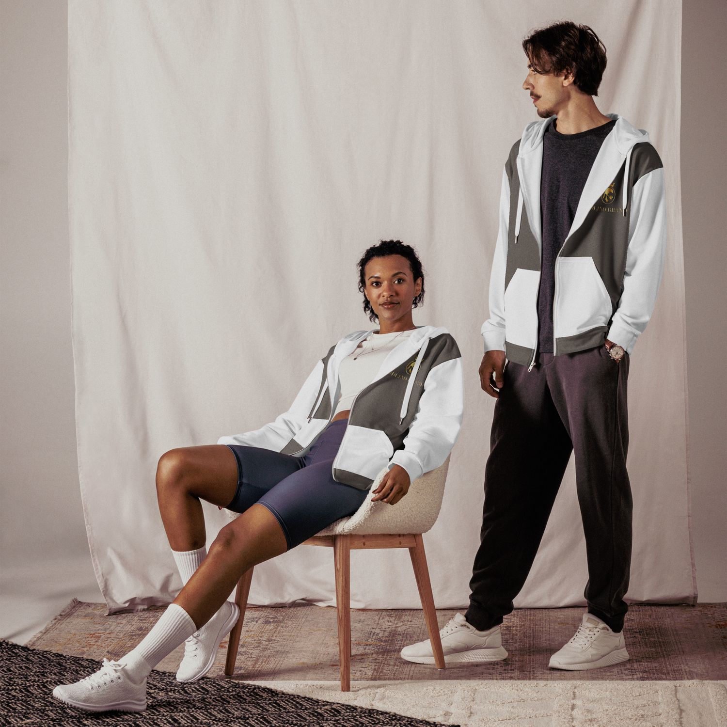 JDLINO BRAND G/W Unisex zip hoodie