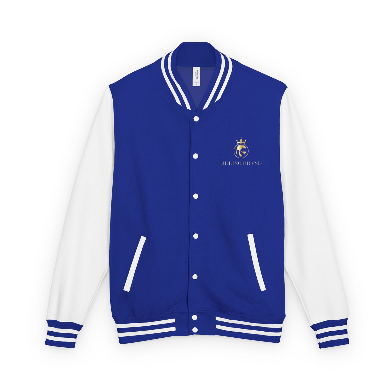 JDLINO BRAND B/W Unisex Heavyweight letterman jacket