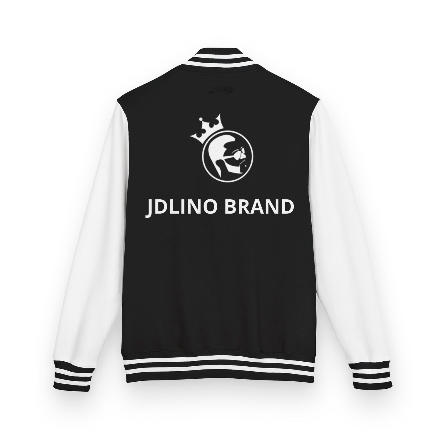 JDLINO BRAND B/W Unisex Heavyweight letterman jacket