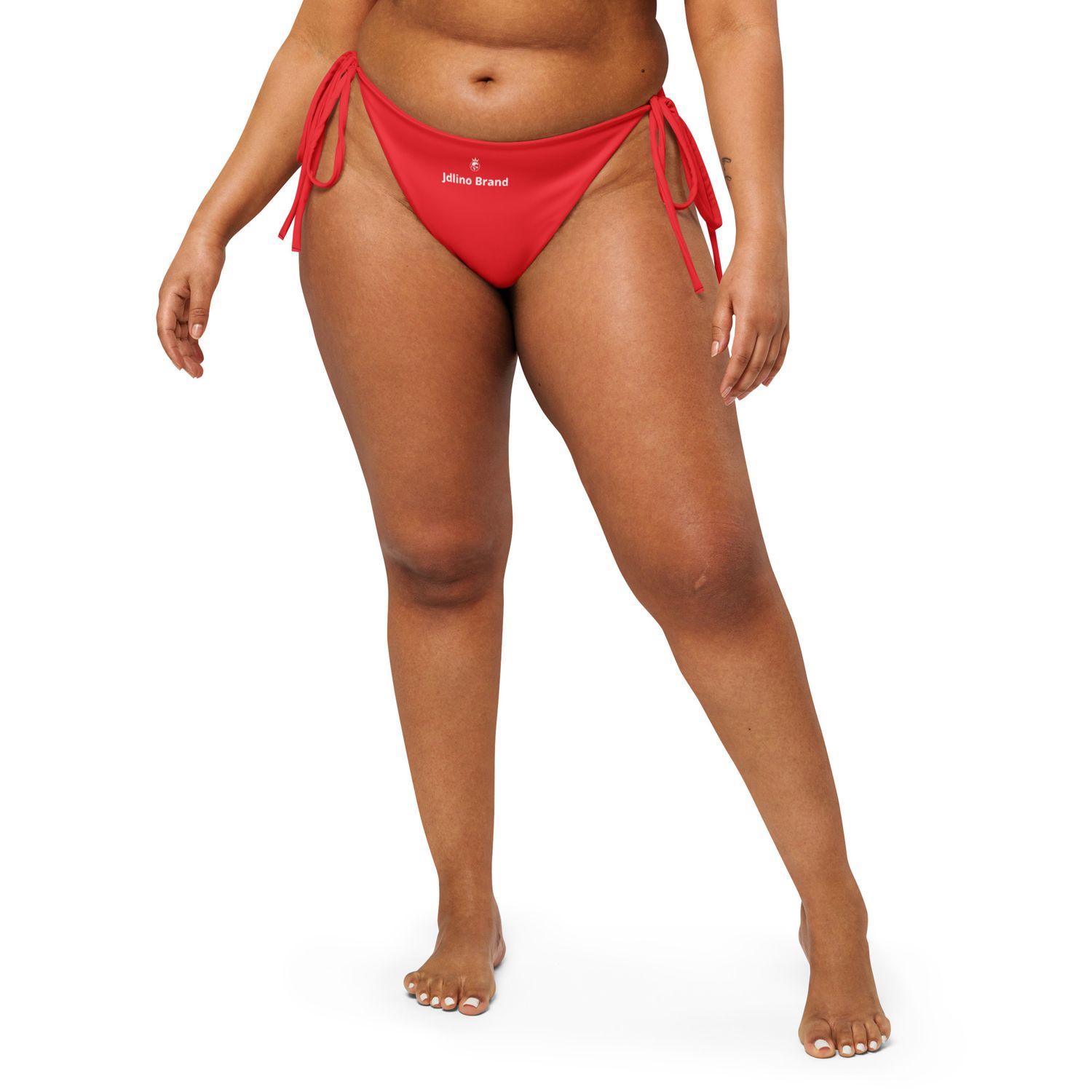 JDLINO BRAND R/W All-over print recycled string bikini bottom