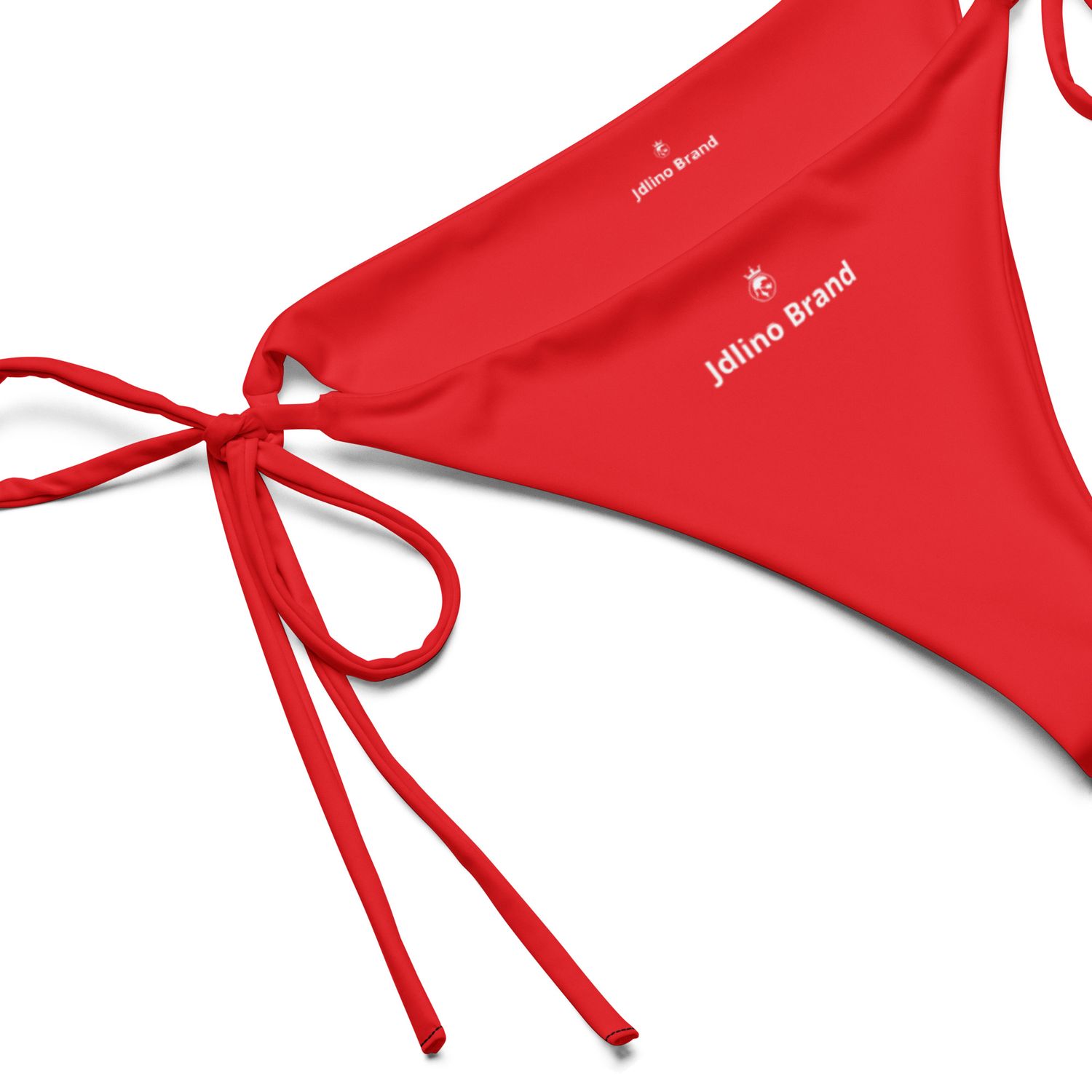 JDLINO BRAND R/W All-over print recycled string bikini bottom