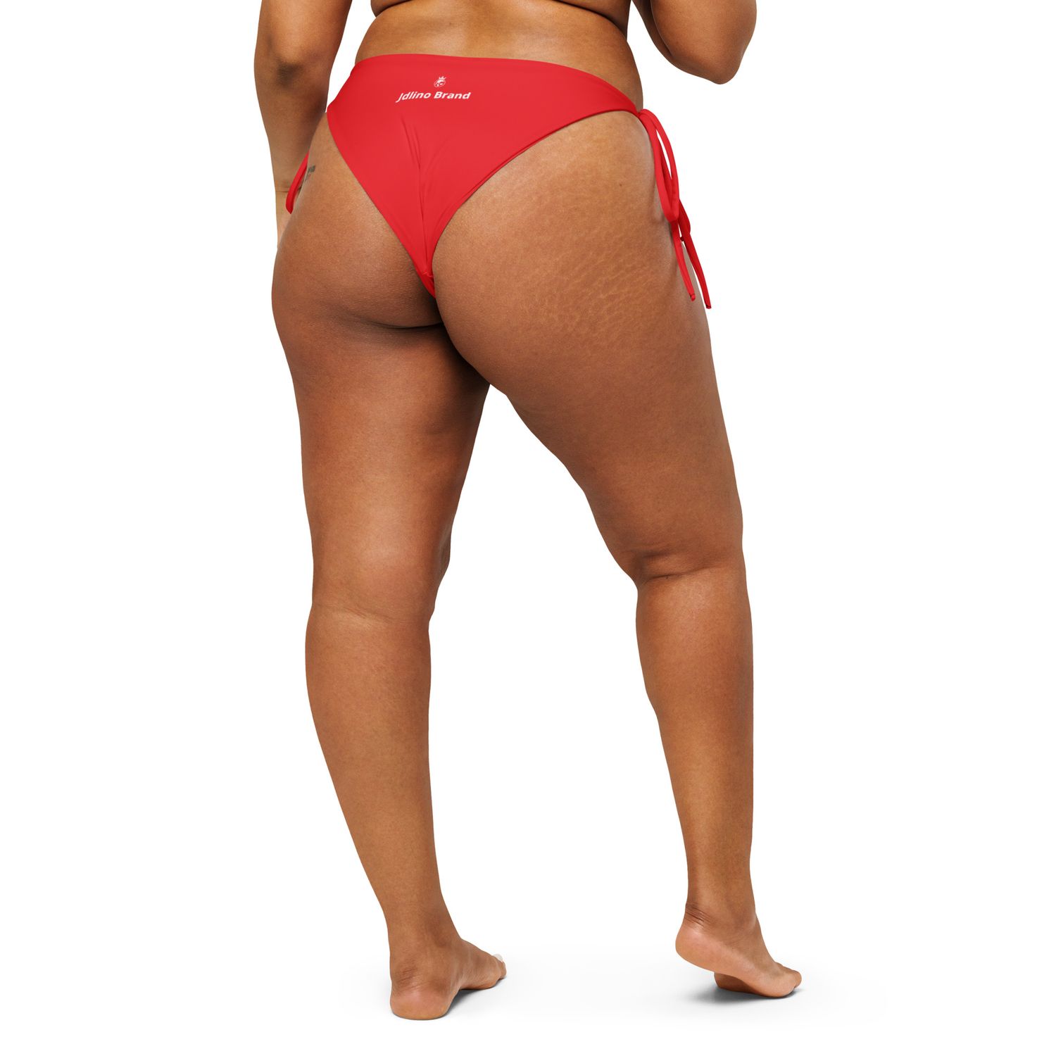 JDLINO BRAND R/W All-over print recycled string bikini bottom