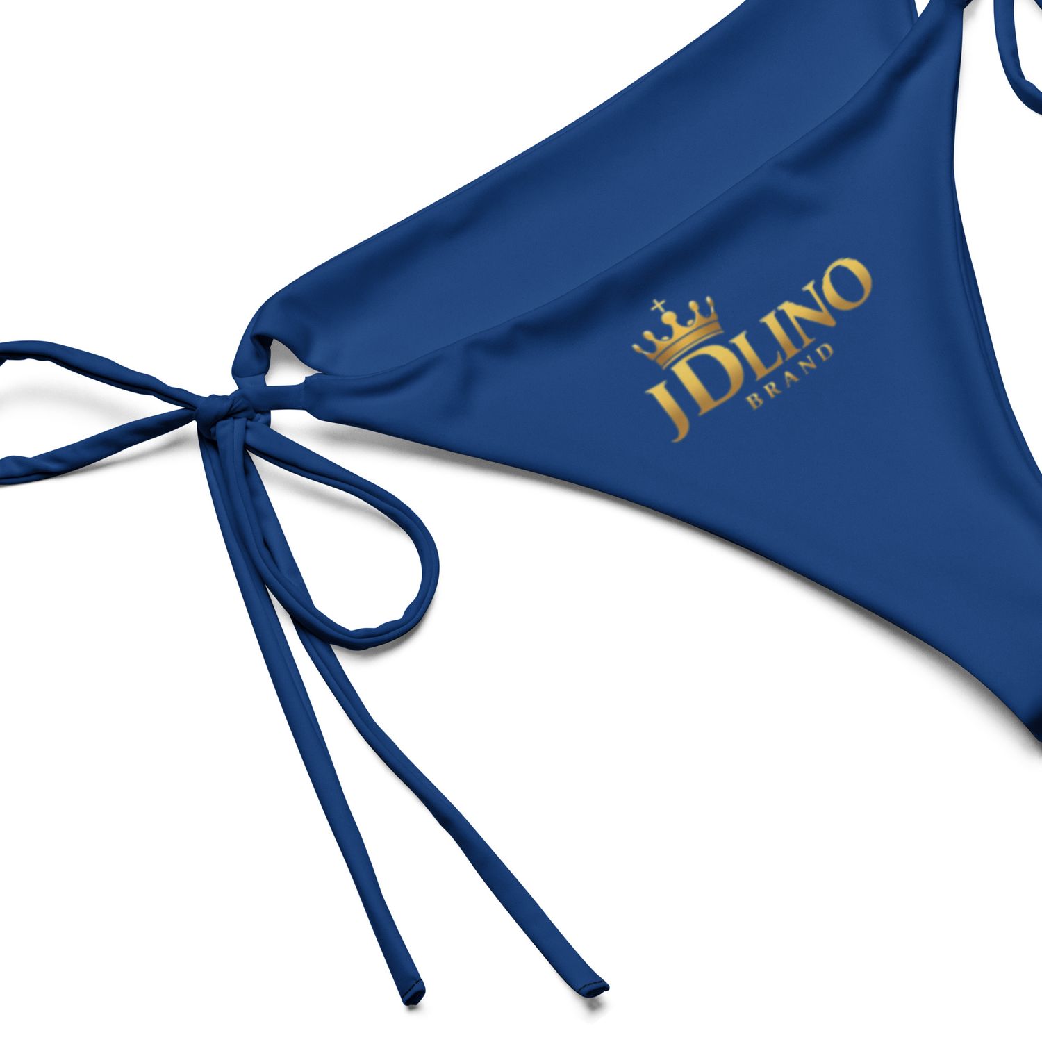 JDLINO BRAND G/B All-over print recycled string bikini bottom