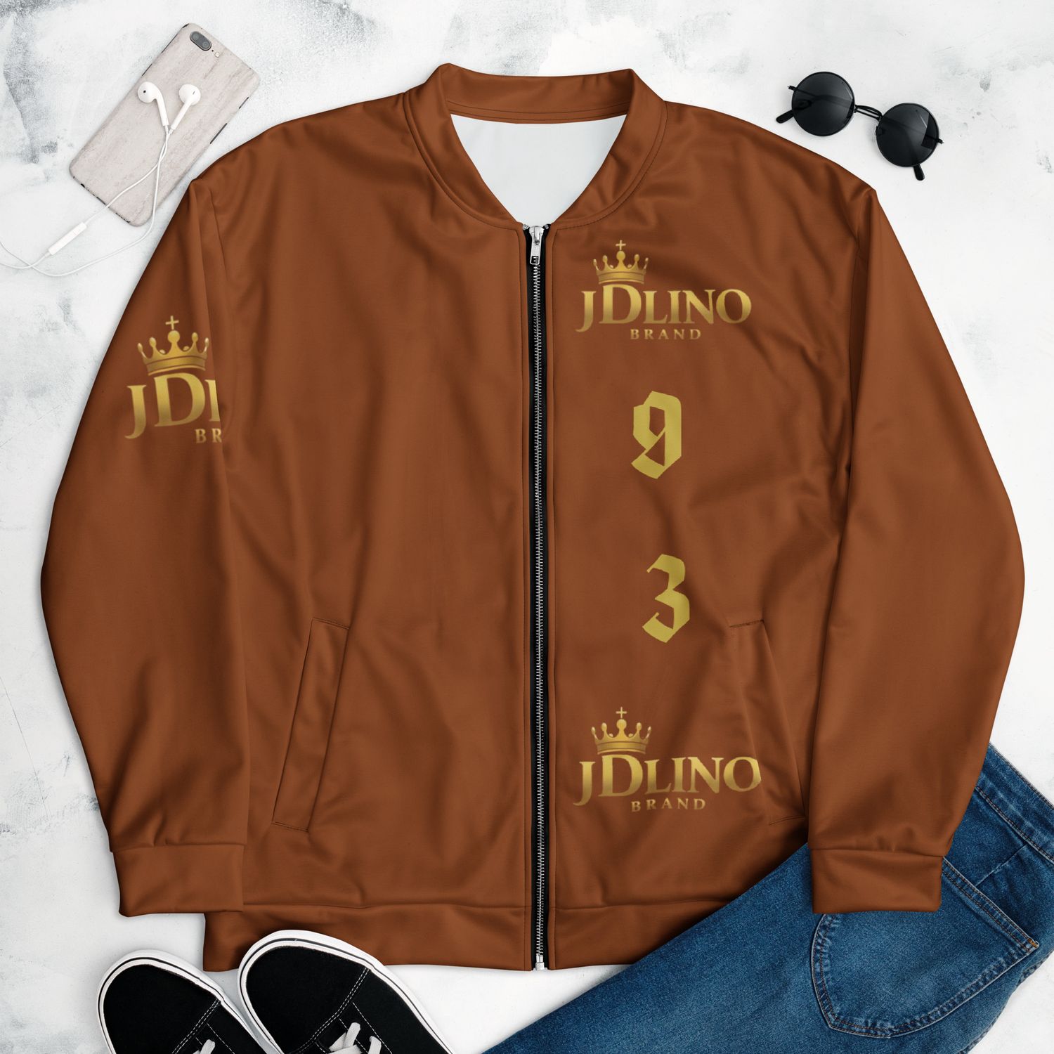 JDLINO BRAND B/G Unisex Bomber Jacket
